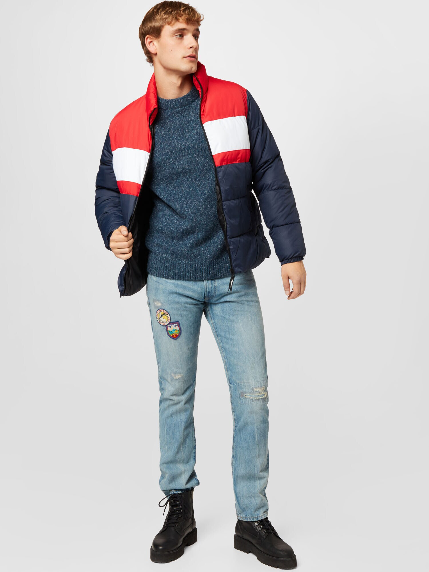 JACK & JONES Pulover albastru marin - Pled.ro