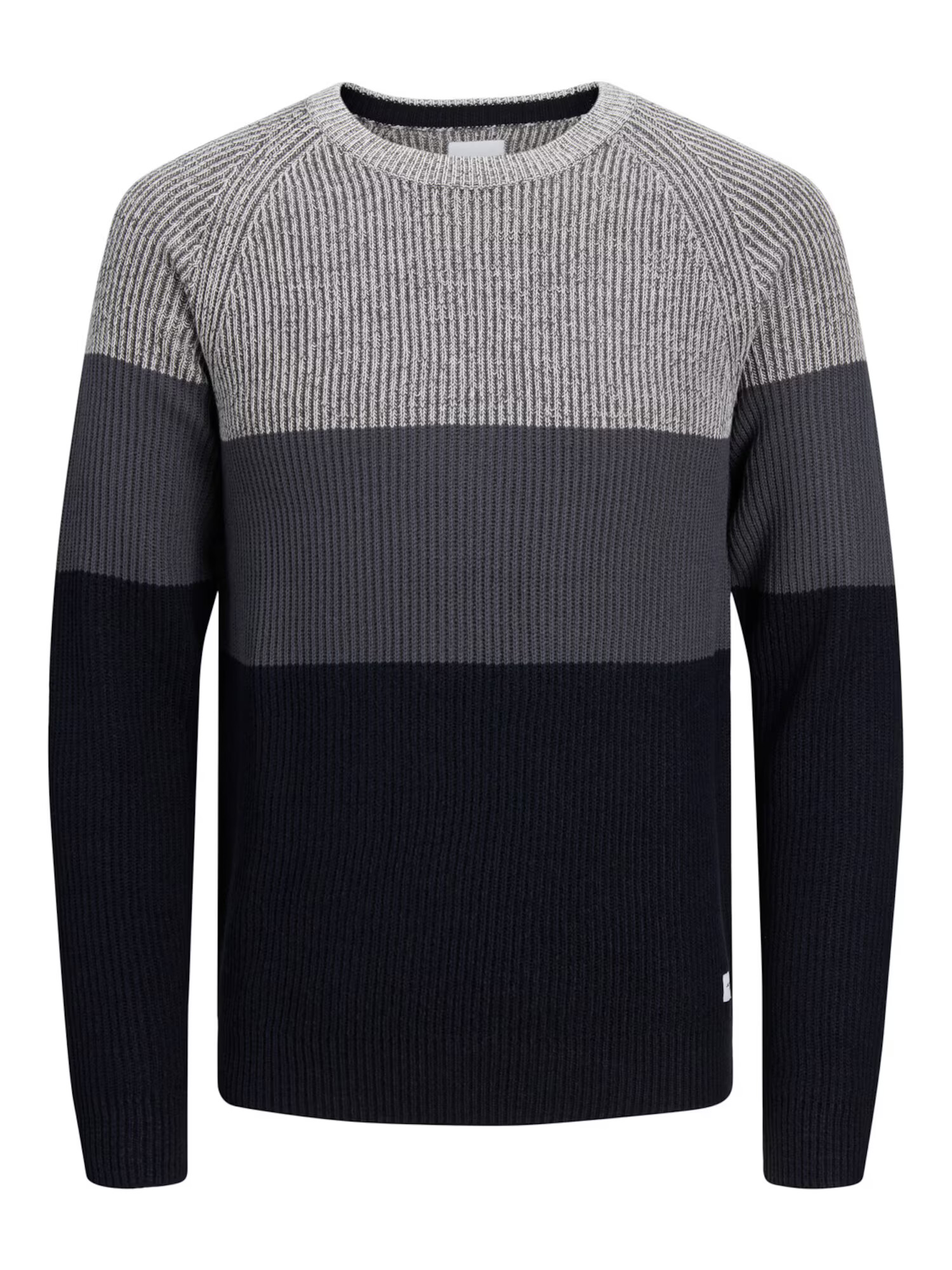 JACK & JONES Pulover albastru noapte / albastru porumbel / gri deschis - Pled.ro