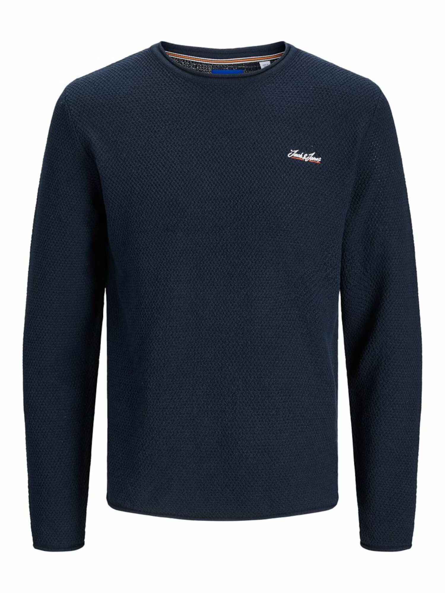 JACK & JONES Pulover albastru noapte / portocaliu / alb - Pled.ro