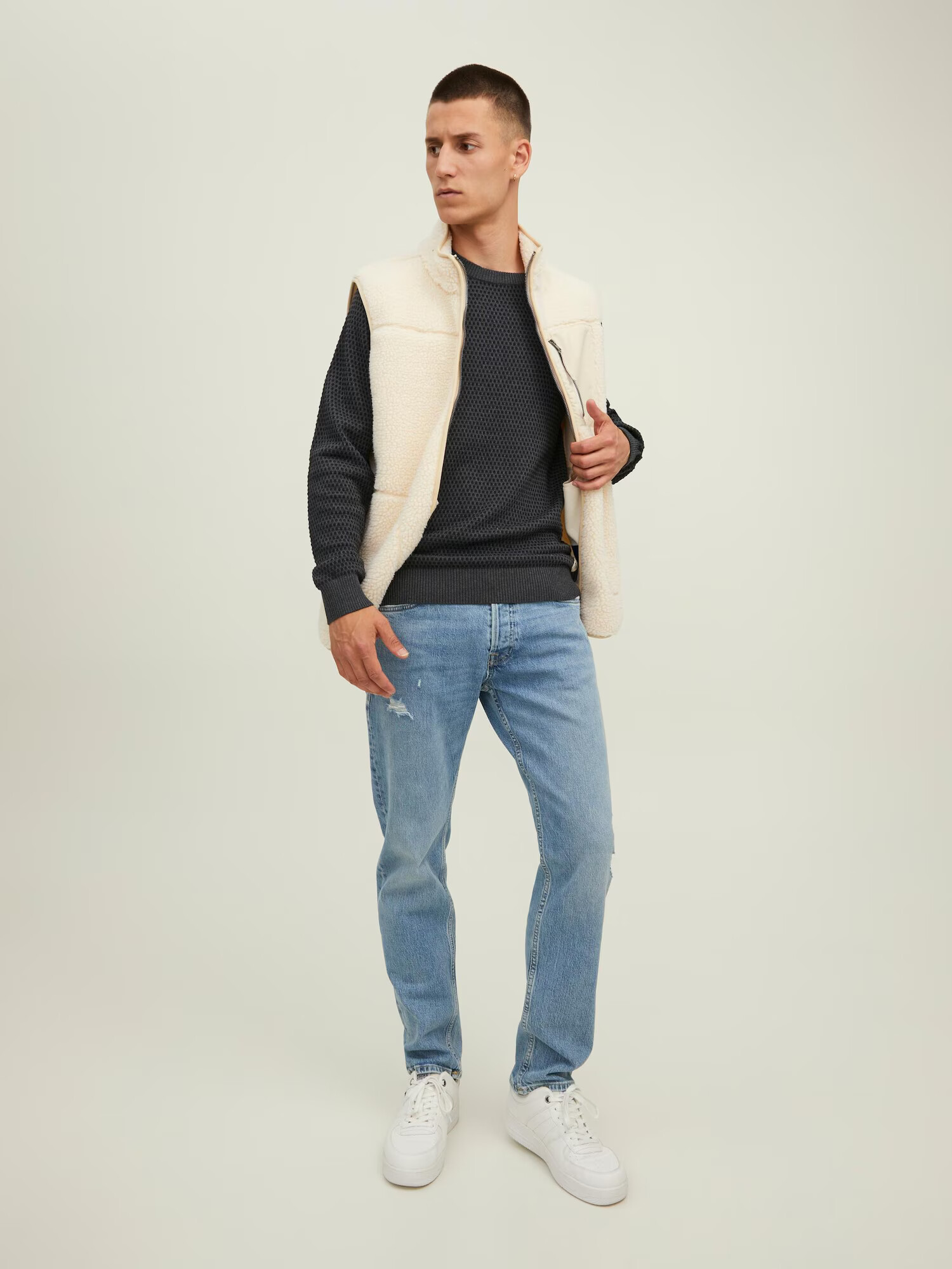 JACK & JONES Pulover 'Atlas' gri metalic - Pled.ro