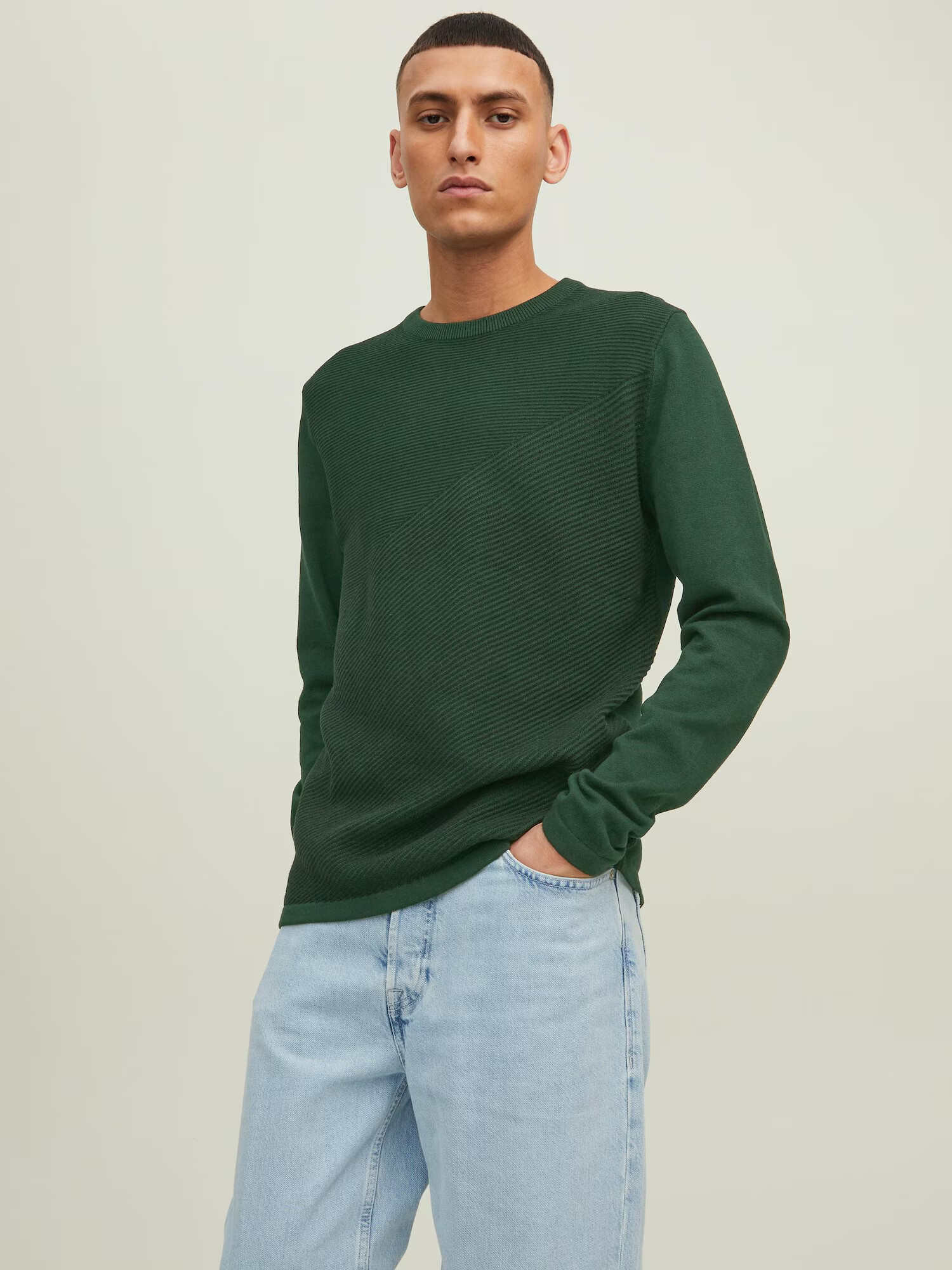 JACK & JONES Pulover 'Ben' verde iarbă - Pled.ro