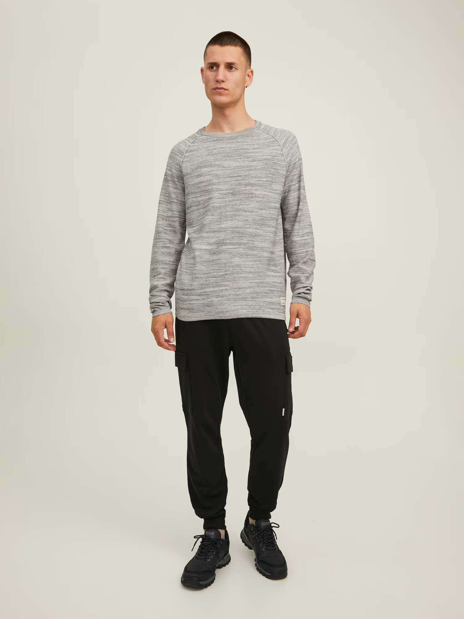 JACK & JONES Pulover 'Berg' gri amestecat - Pled.ro