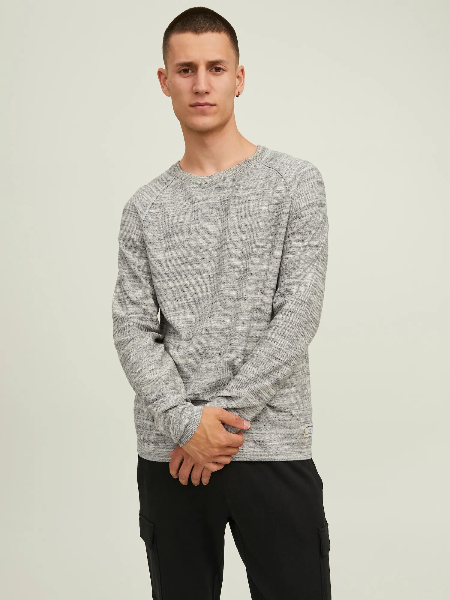 JACK & JONES Pulover 'Berg' gri amestecat - Pled.ro