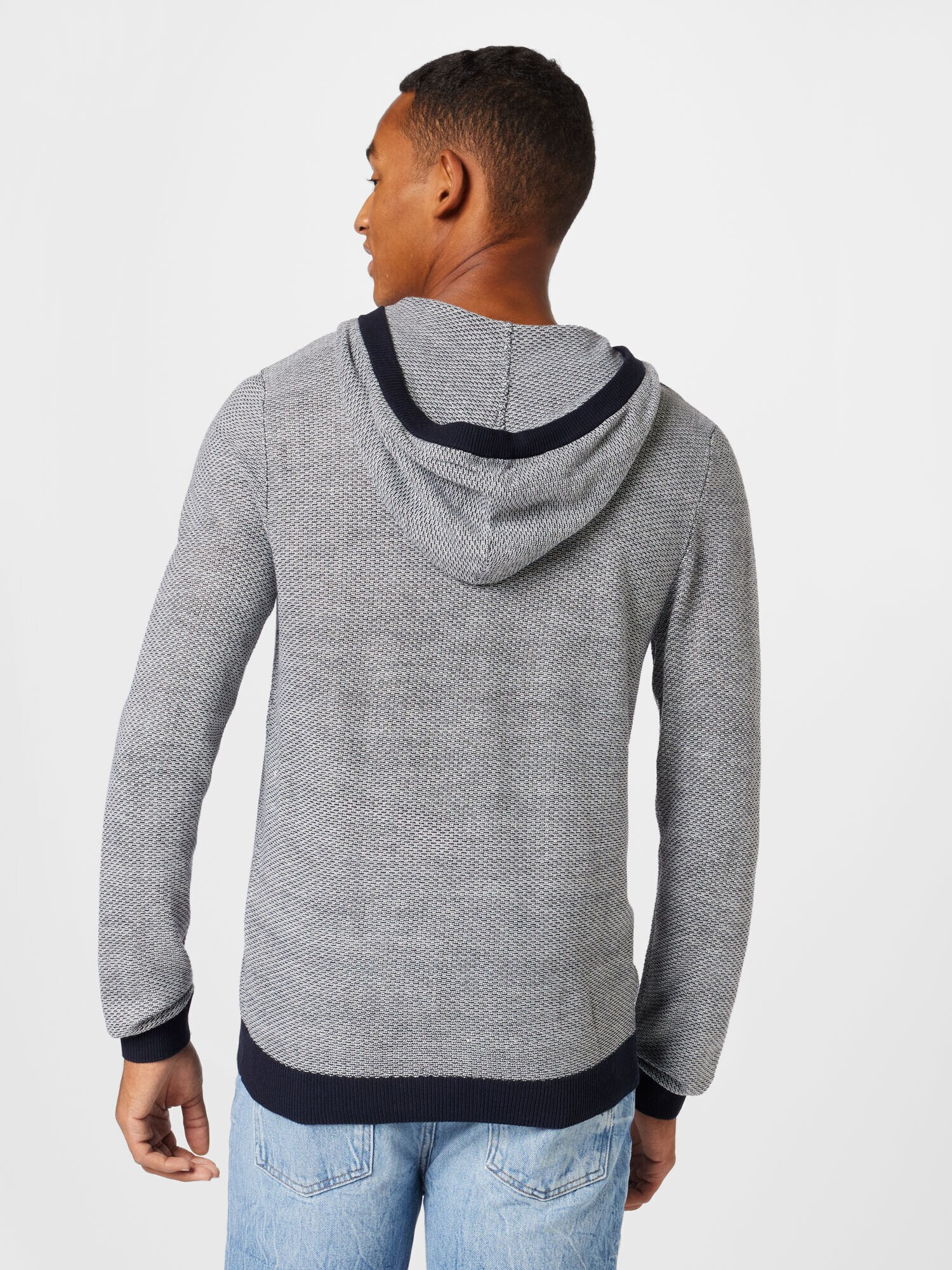 JACK & JONES Pulover 'Billy' bleumarin / albastru porumbel / gri - Pled.ro