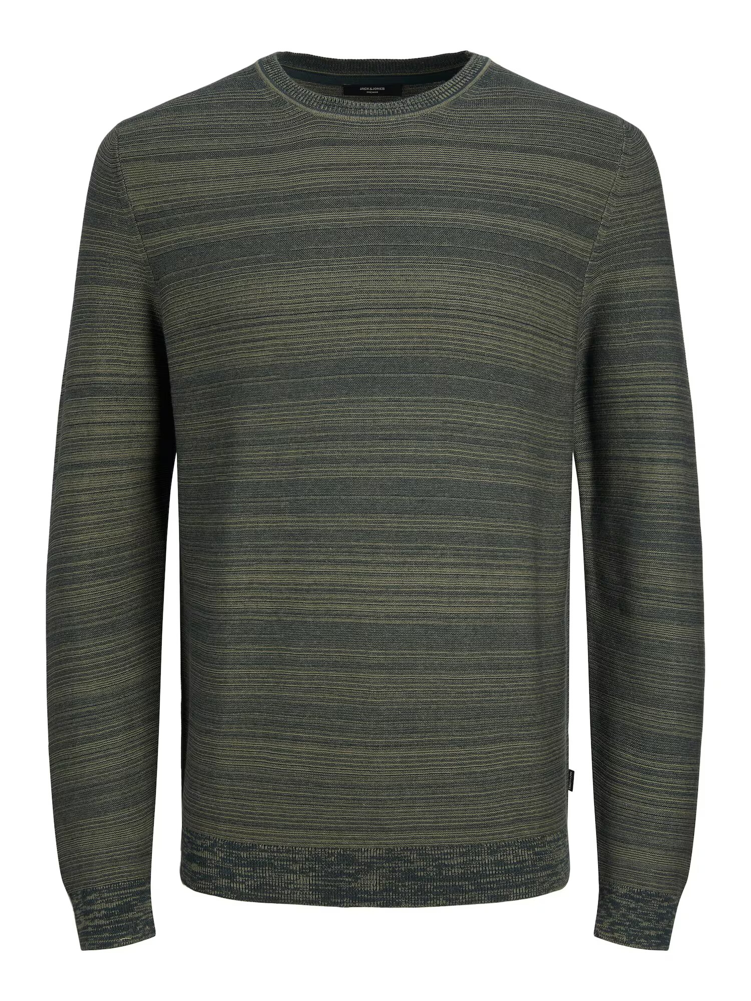 JACK & JONES Pulover 'BLASAL' gri închis / verde închis - Pled.ro