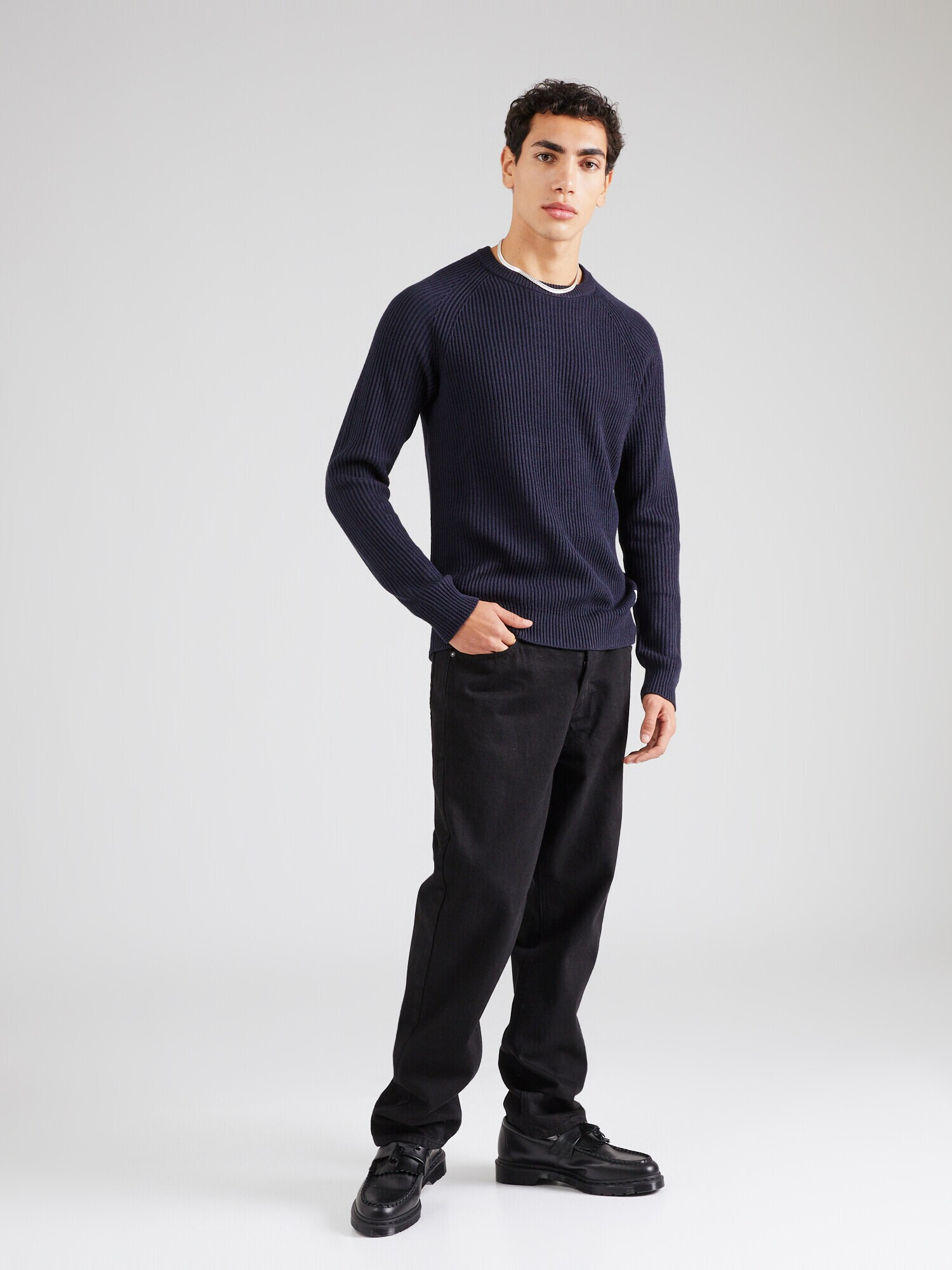 JACK & JONES Pulover bleumarin - Pled.ro