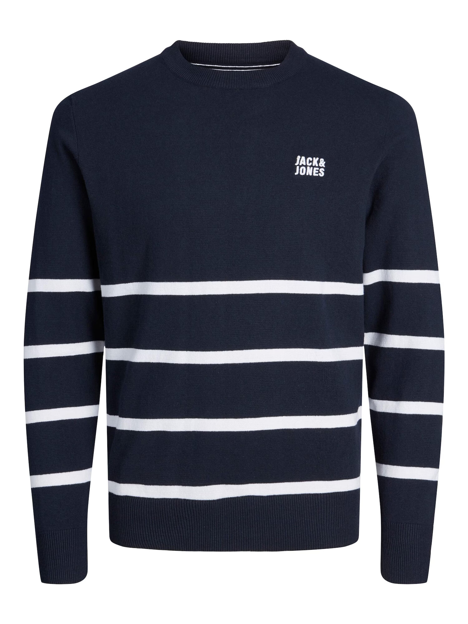 JACK & JONES Pulover bleumarin / alb - Pled.ro