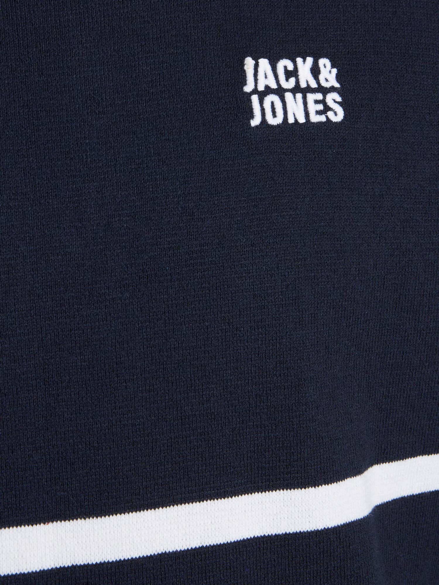 JACK & JONES Pulover bleumarin / alb - Pled.ro