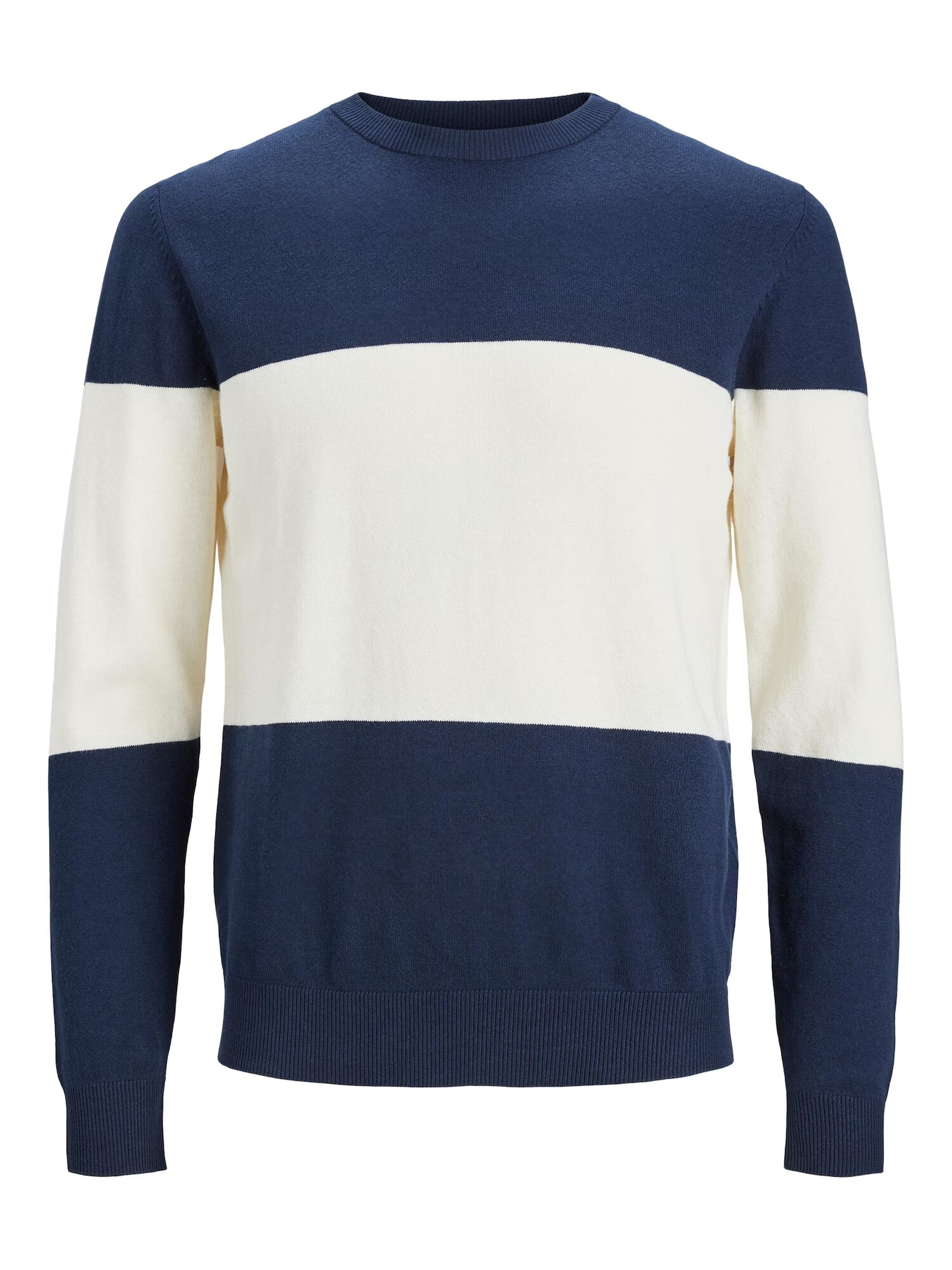 JACK & JONES Pulover bleumarin / alb - Pled.ro