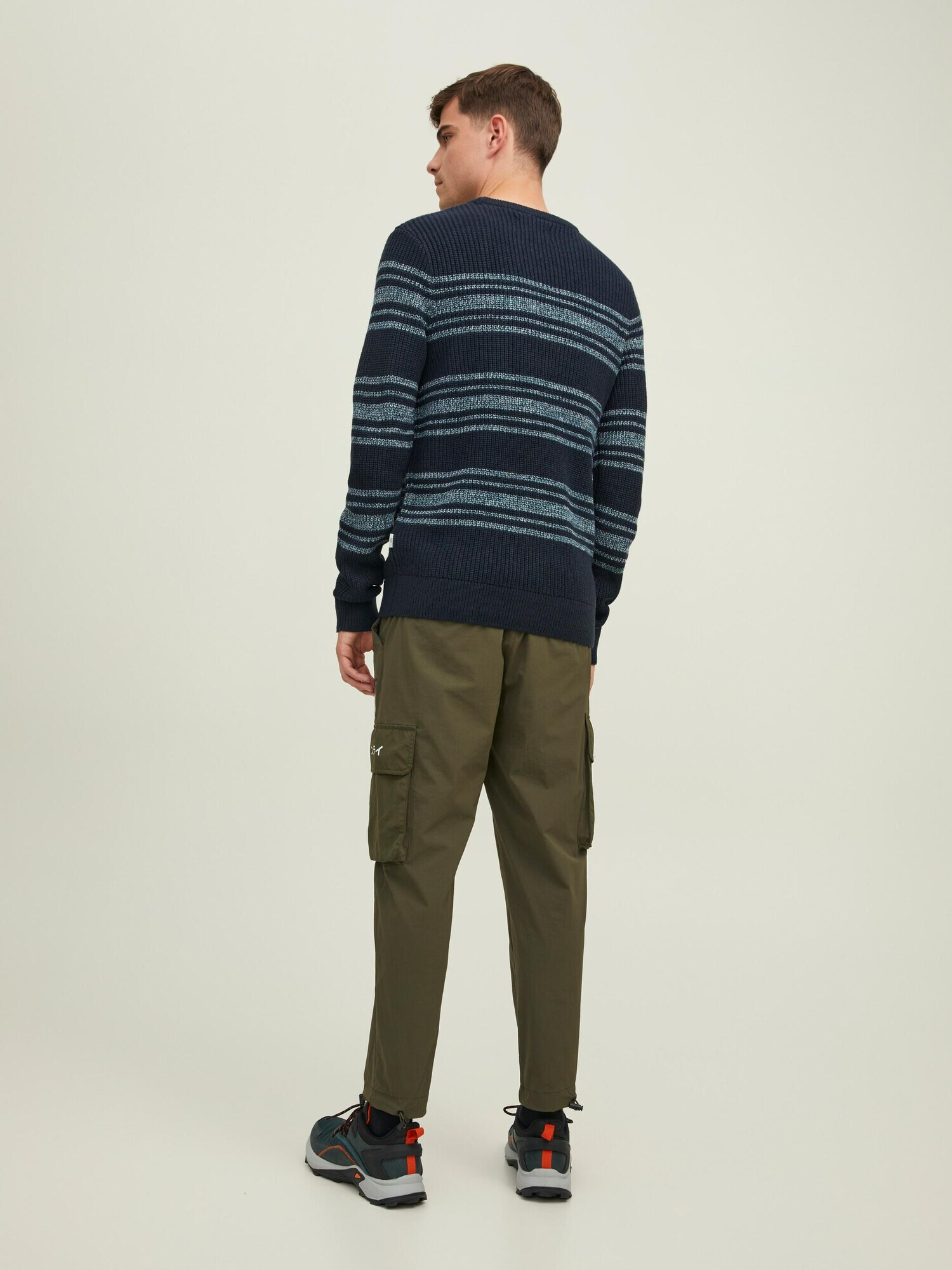 JACK & JONES Pulover bleumarin / albastru deschis / verde petrol - Pled.ro