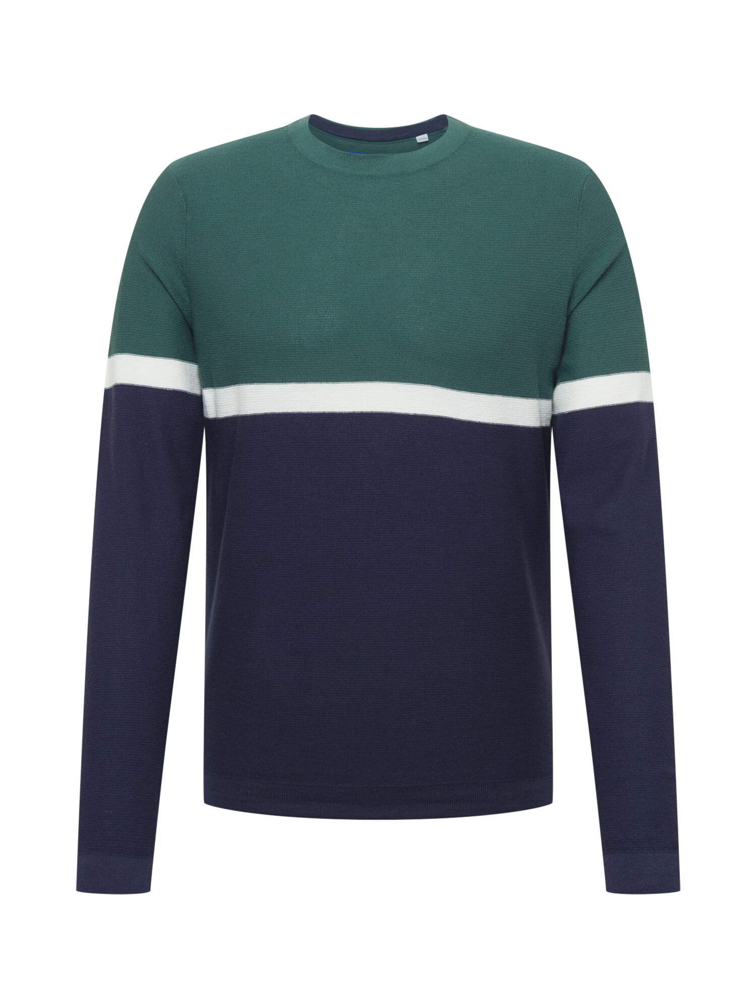 JACK & JONES Pulover bleumarin / verde închis / alb - Pled.ro