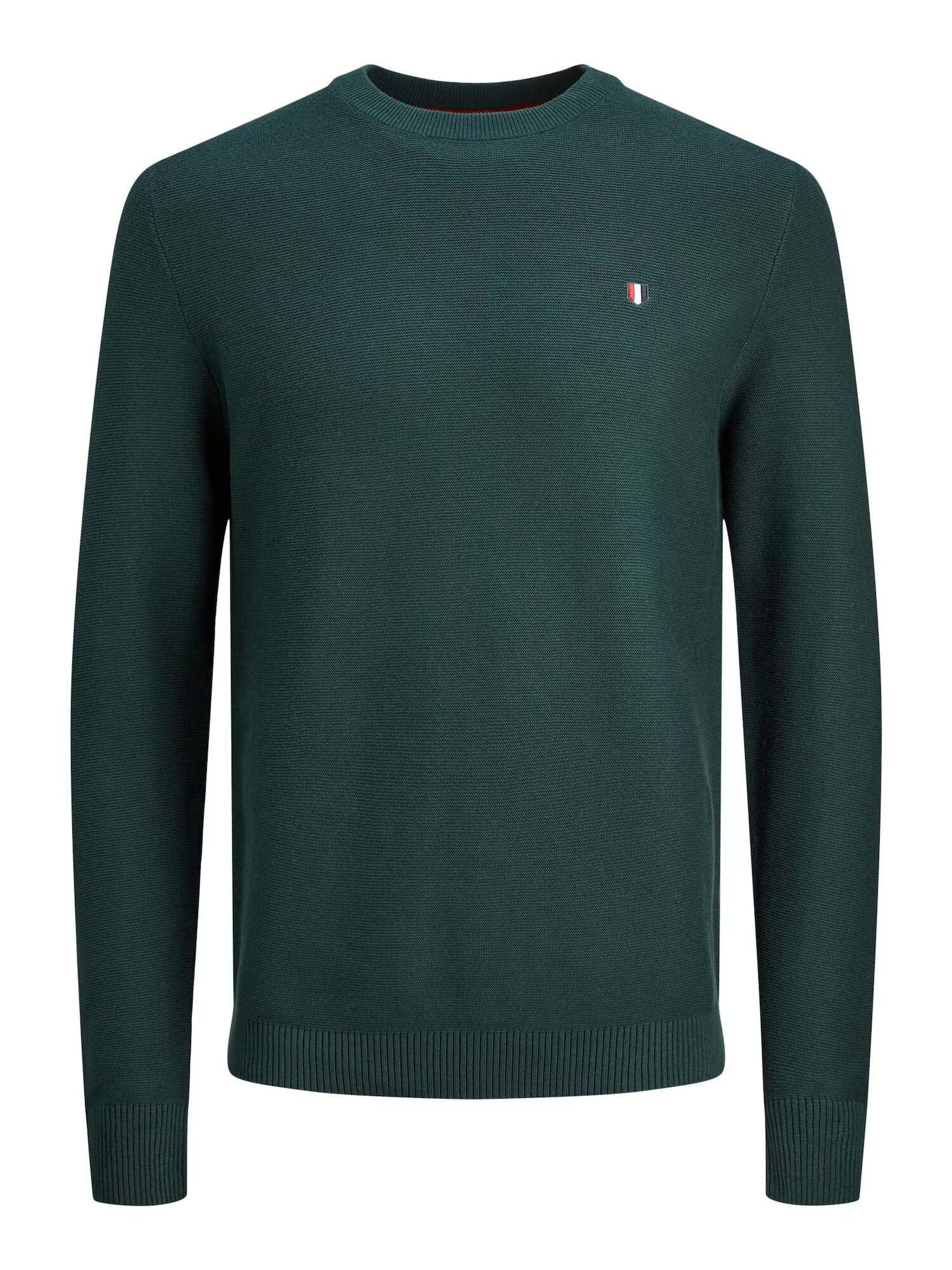 JACK & JONES Pulover 'BLUROY' verde închis / roșu / alb - Pled.ro