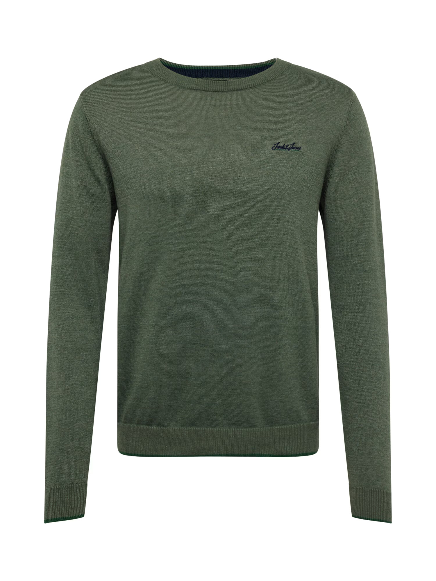 JACK & JONES Pulover 'BRANDY' bleumarin / verde smarald / verde amestecat - Pled.ro