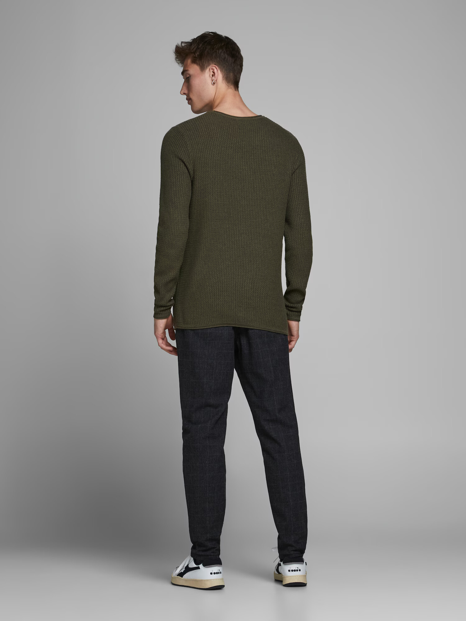 JACK & JONES Pulover 'Carlos' kaki - Pled.ro