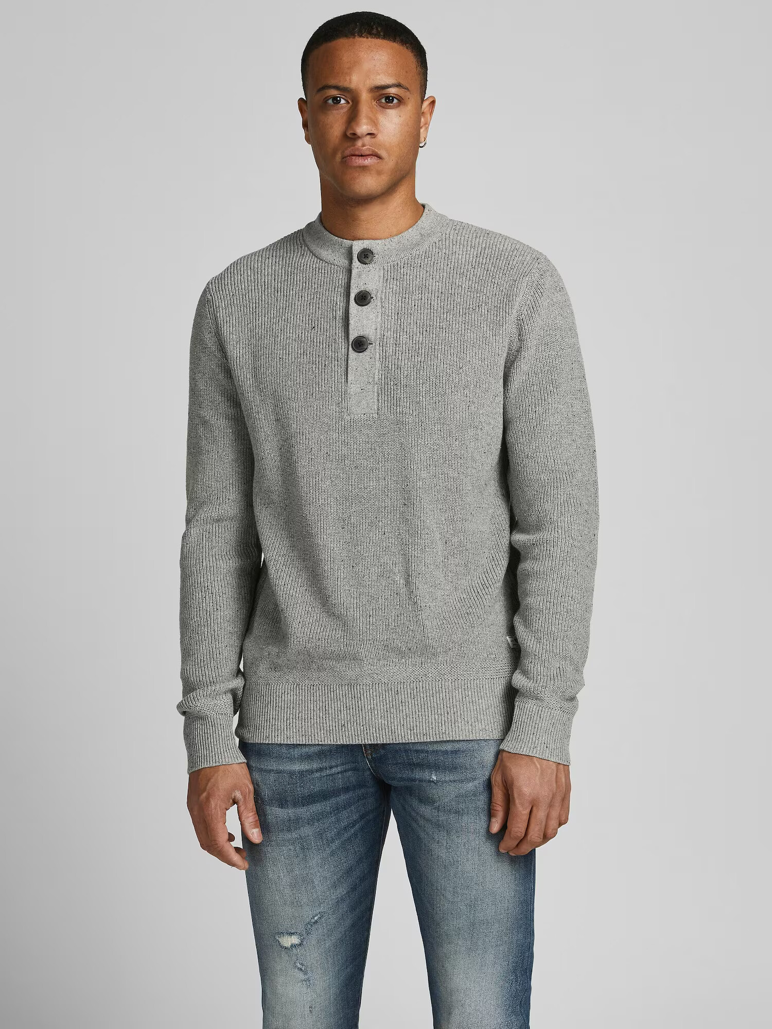 JACK & JONES Pulover 'Clark' gri - Pled.ro