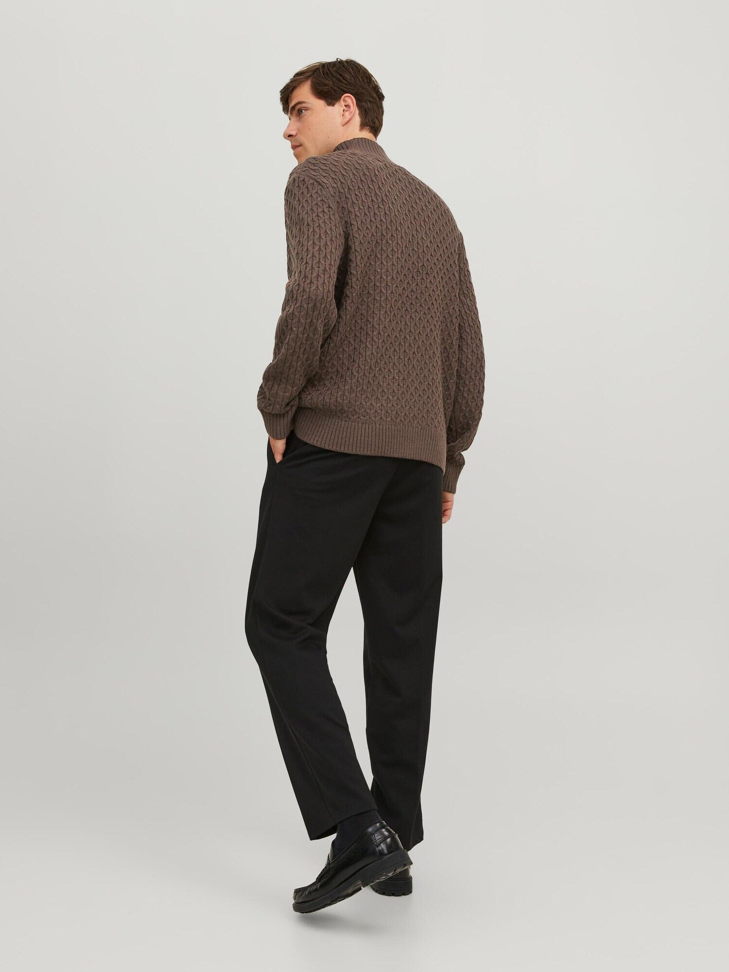 JACK & JONES Pulover 'COSY' ciocolatiu - Pled.ro