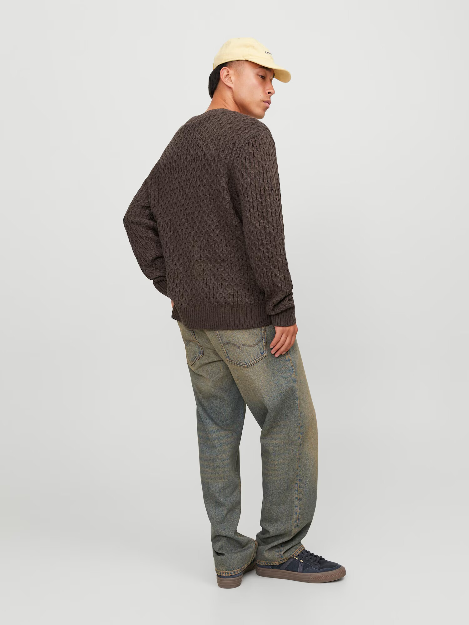 JACK & JONES Pulover 'Cosy' maro mokka - Pled.ro