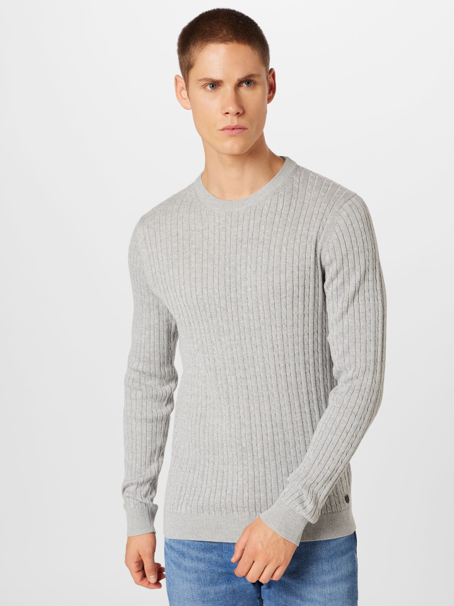 JACK & JONES Pulover 'DALLAS' gri - Pled.ro