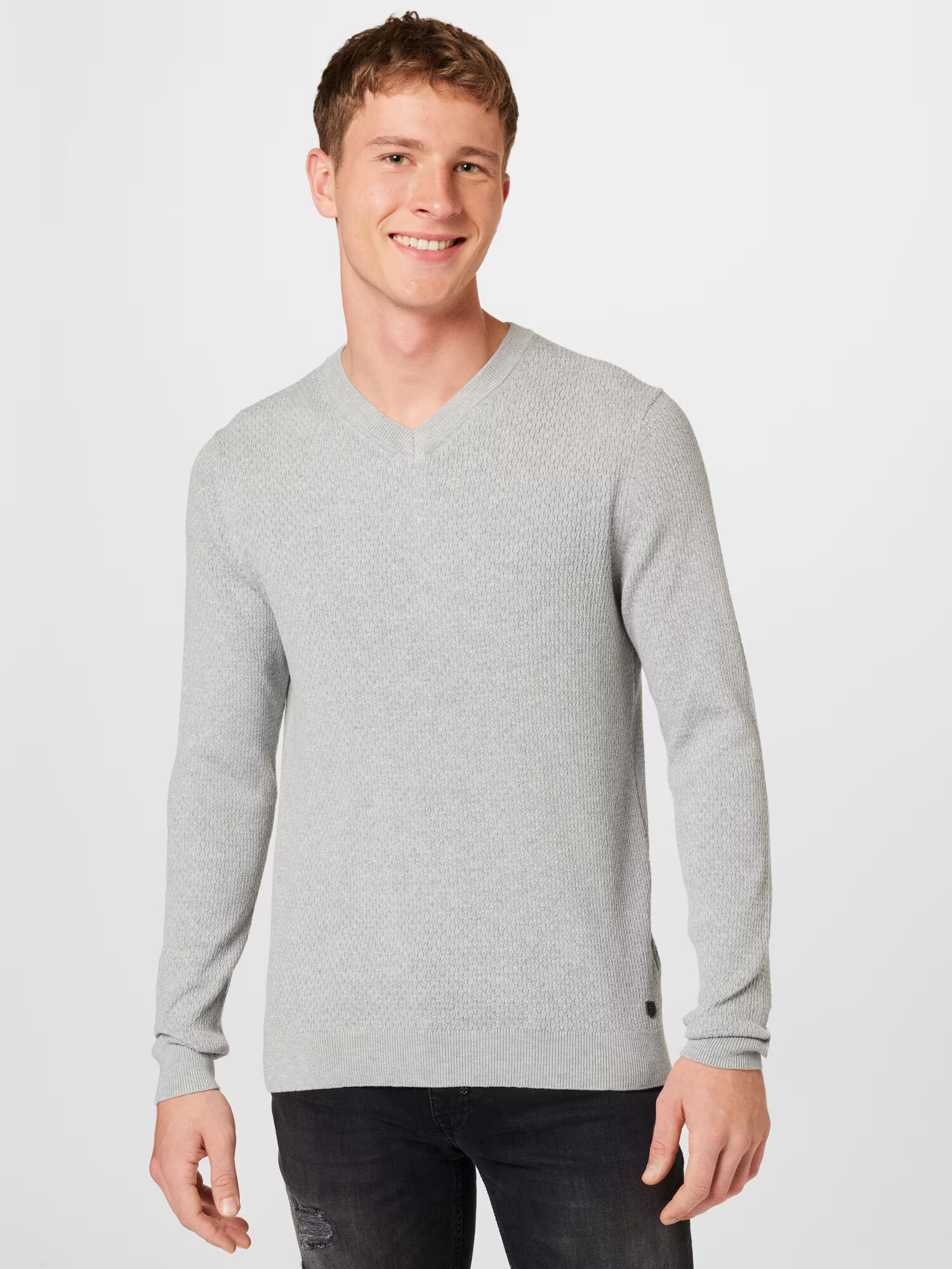 JACK & JONES Pulover 'DALLAS' gri - Pled.ro