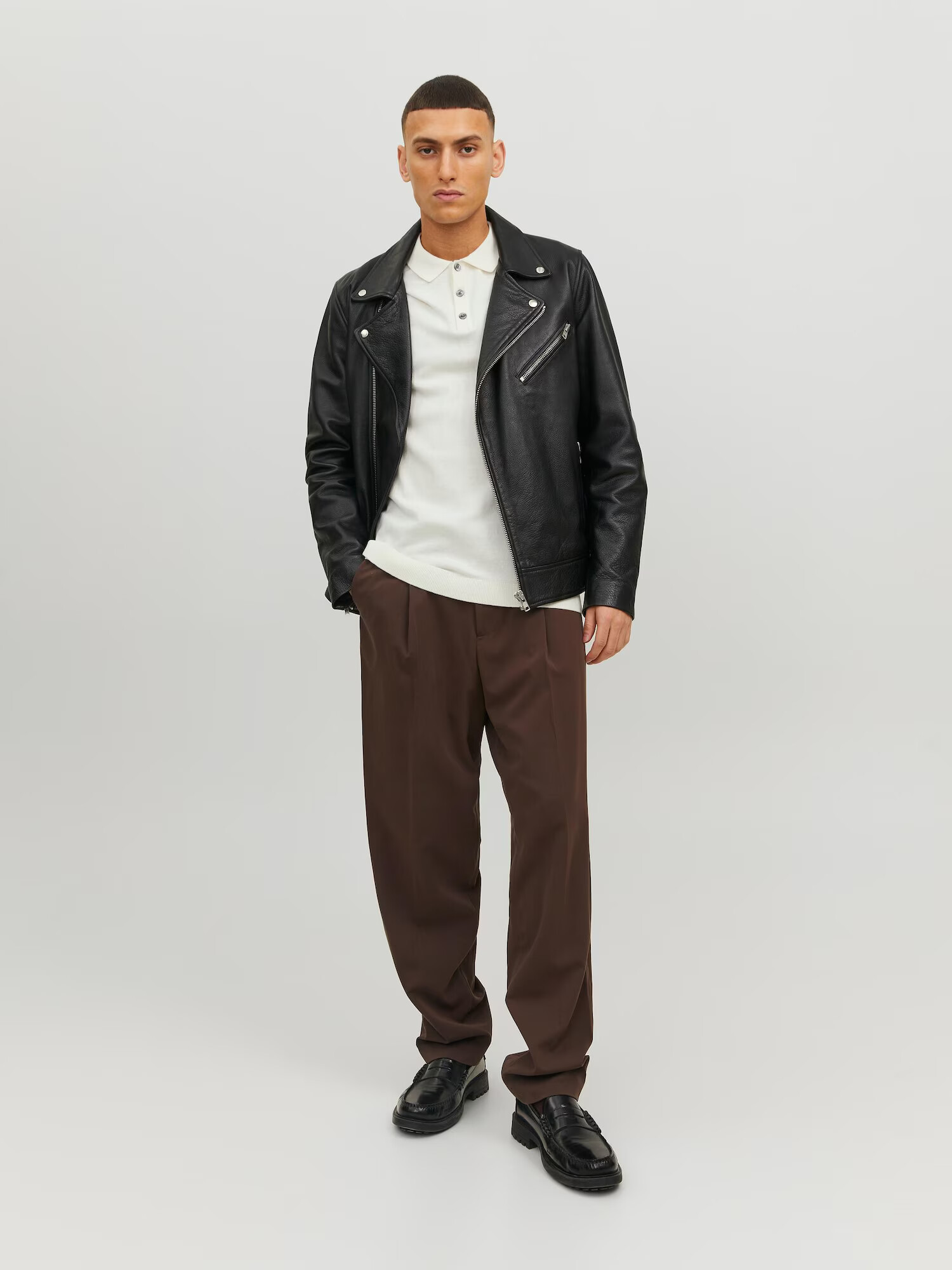 JACK & JONES Pulover 'Emil' alb natural - Pled.ro