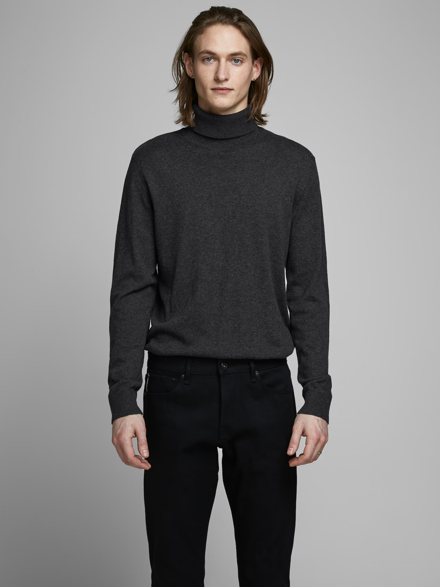 JACK & JONES Pulover 'Emil' gri / gri metalic / gri închis - Pled.ro