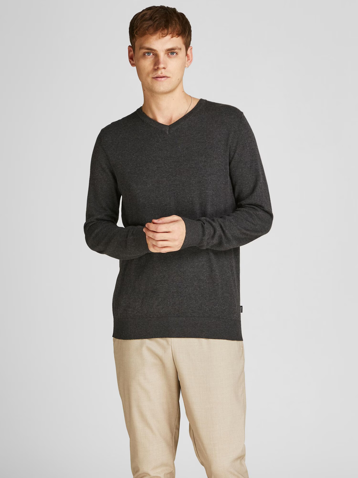 JACK & JONES Pulover 'Emil' gri - Pled.ro