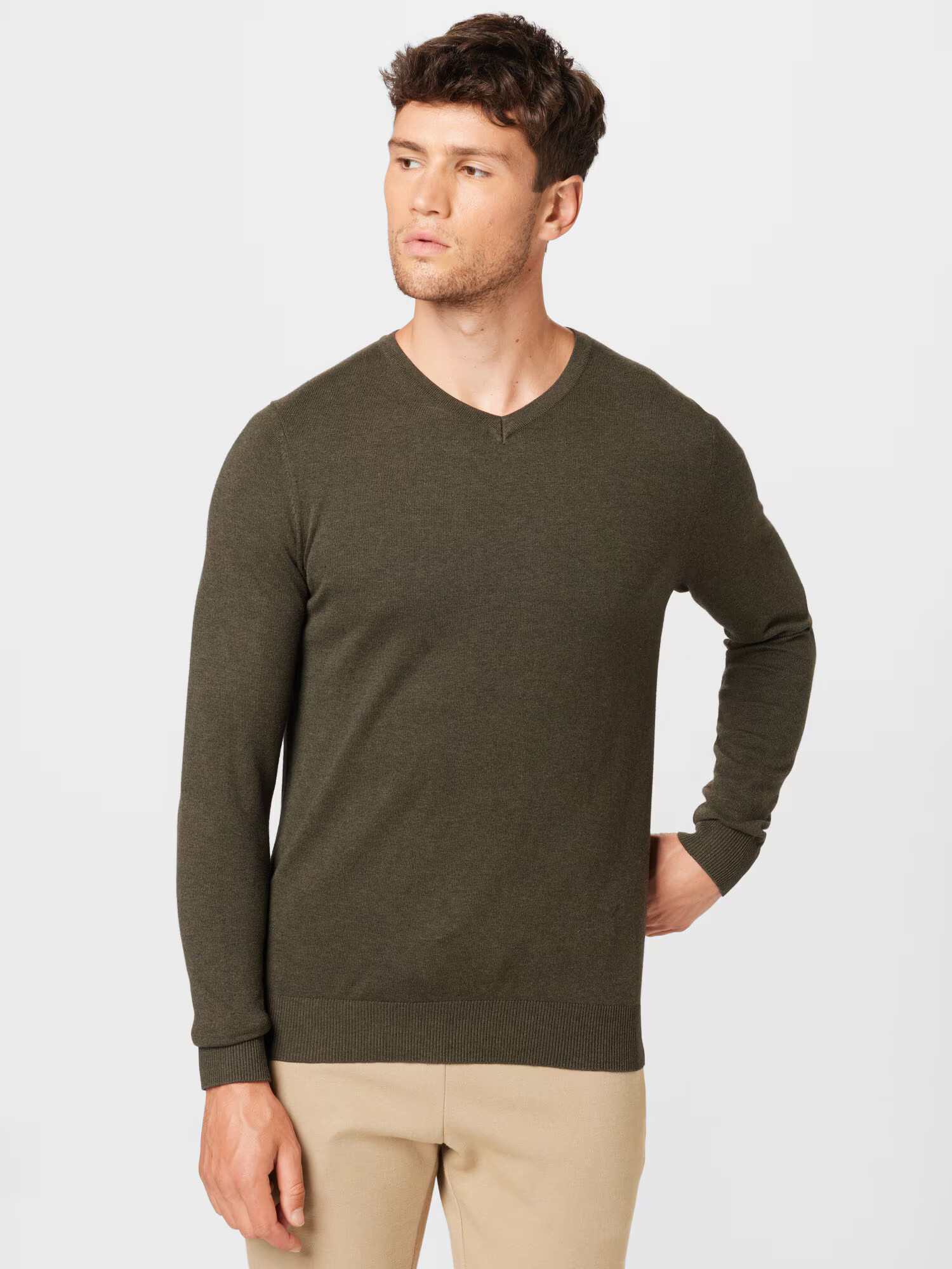 JACK & JONES Pulover 'EMIL' oliv - Pled.ro