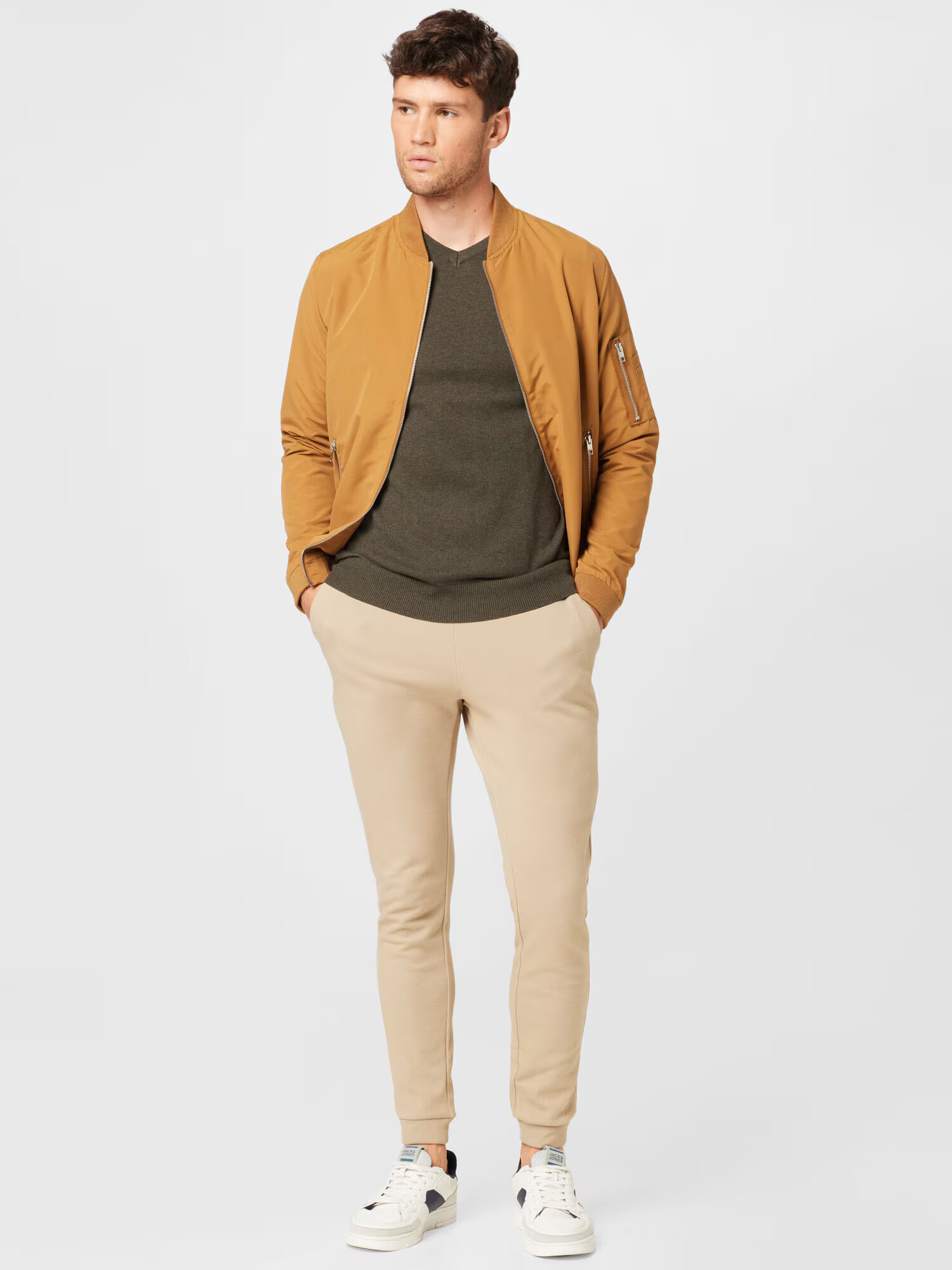 JACK & JONES Pulover 'EMIL' oliv - Pled.ro