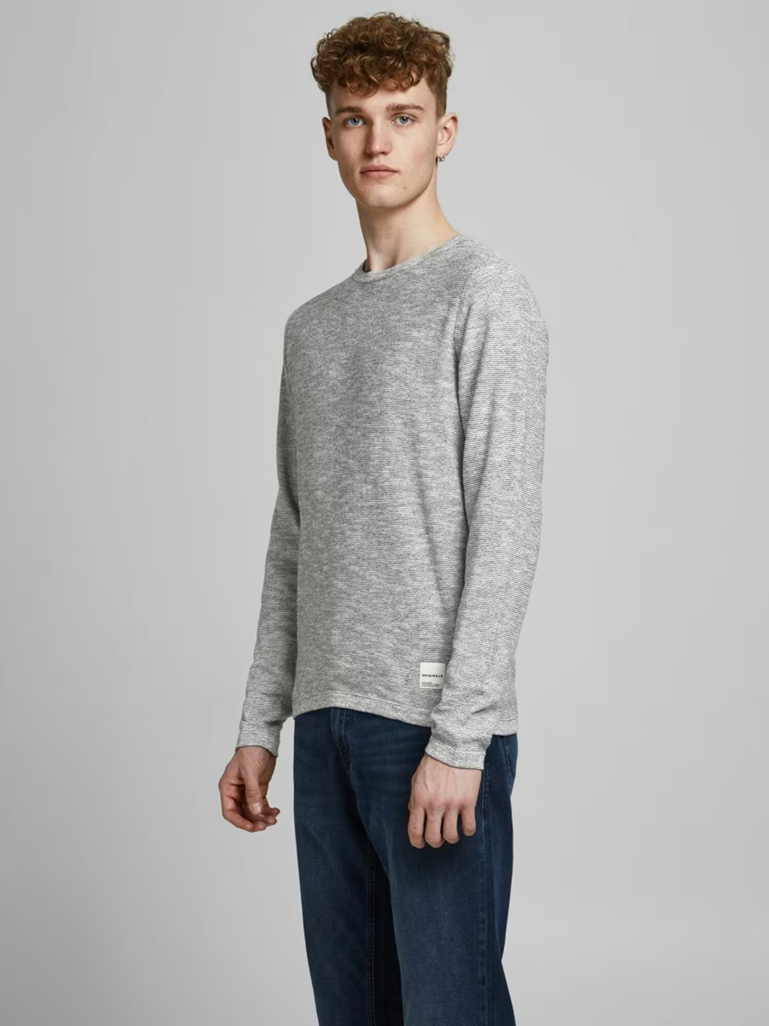 JACK & JONES Pulover gri - Pled.ro