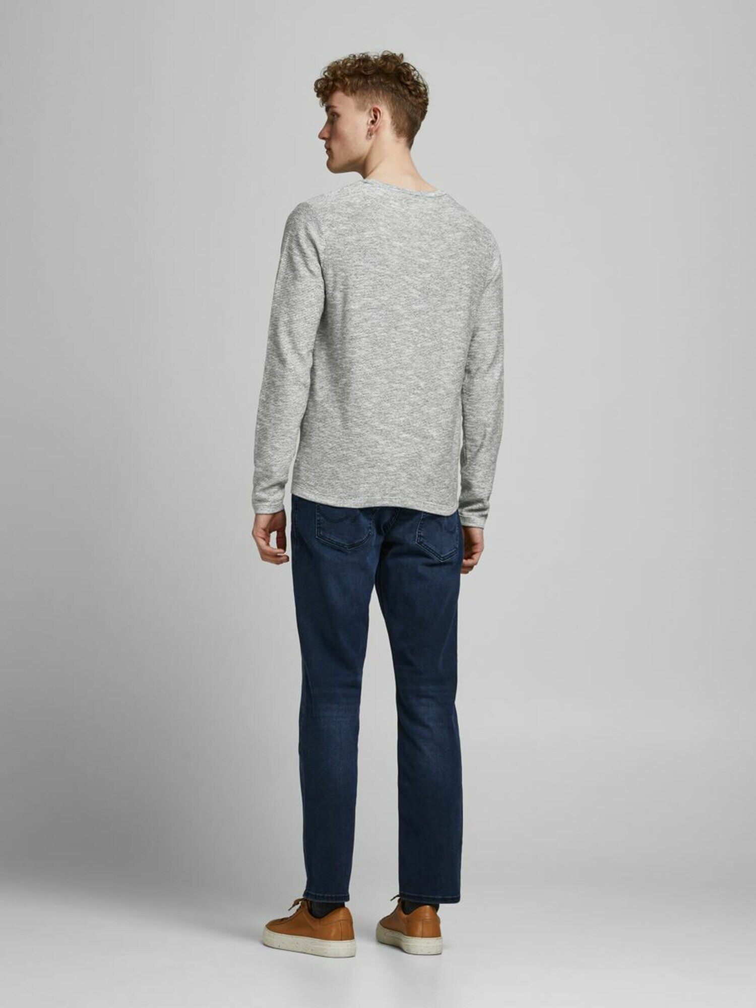 JACK & JONES Pulover gri - Pled.ro