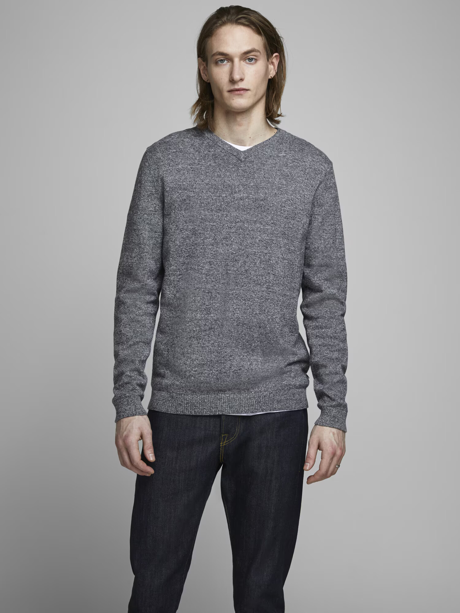 JACK & JONES Pulover gri amestecat - Pled.ro