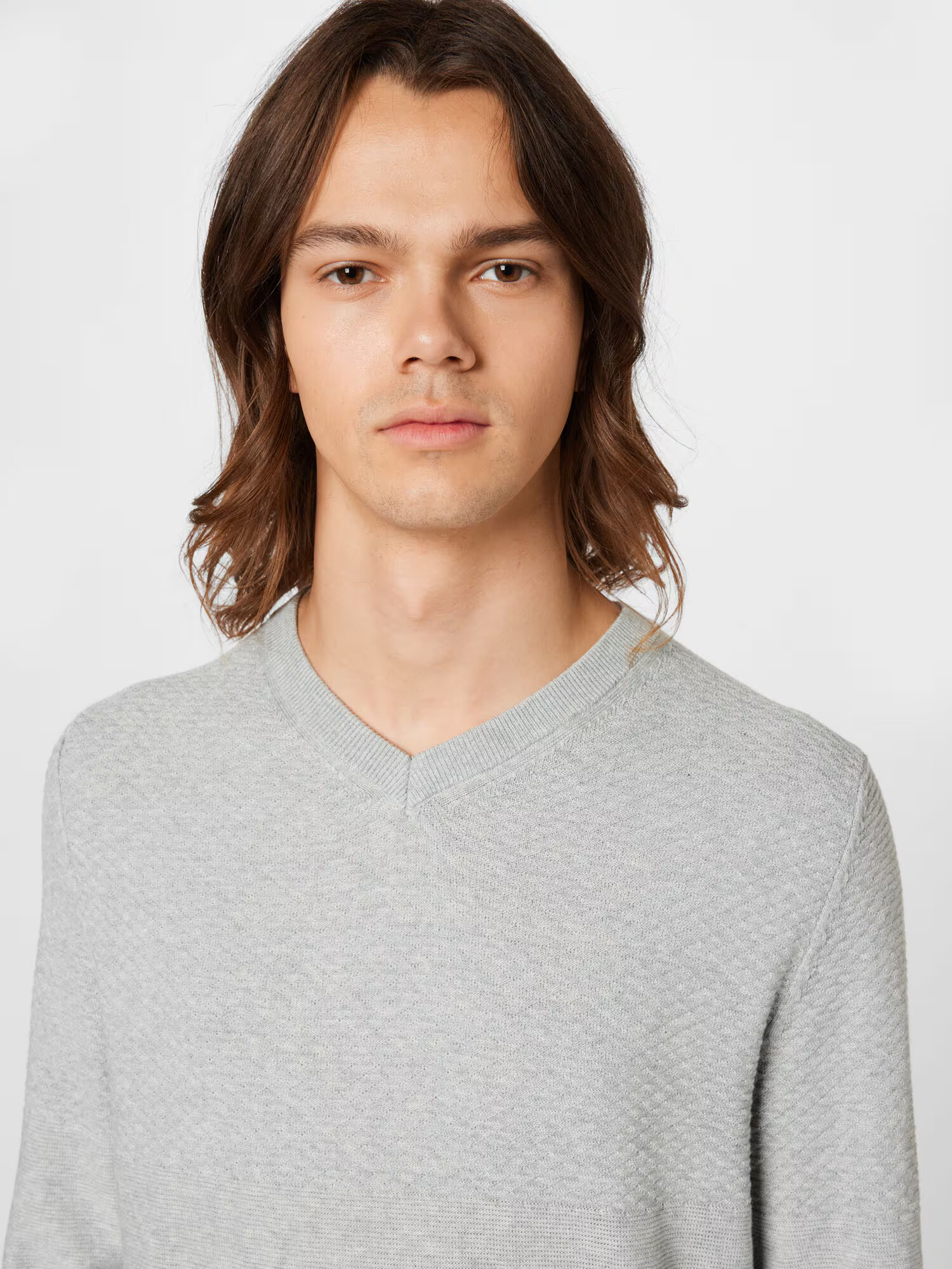 JACK & JONES Pulover gri deschis - Pled.ro