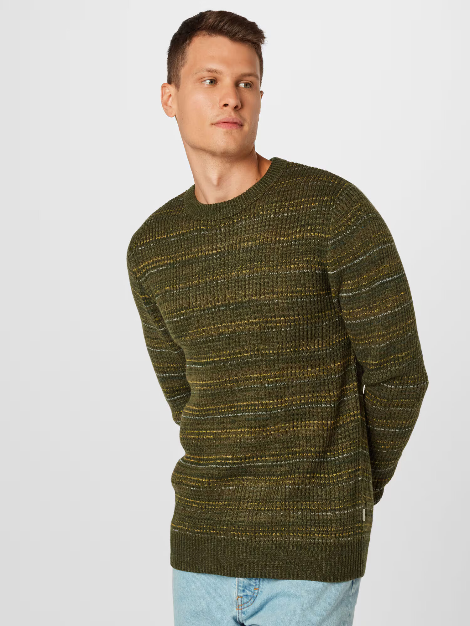 JACK & JONES Pulover 'Groove' bleumarin / galben / oliv / verde închis / alb - Pled.ro