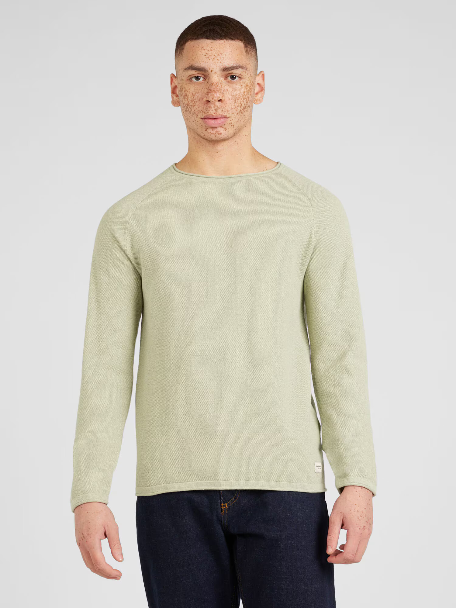 JACK & JONES Pulover 'Hill' verde pastel - Pled.ro