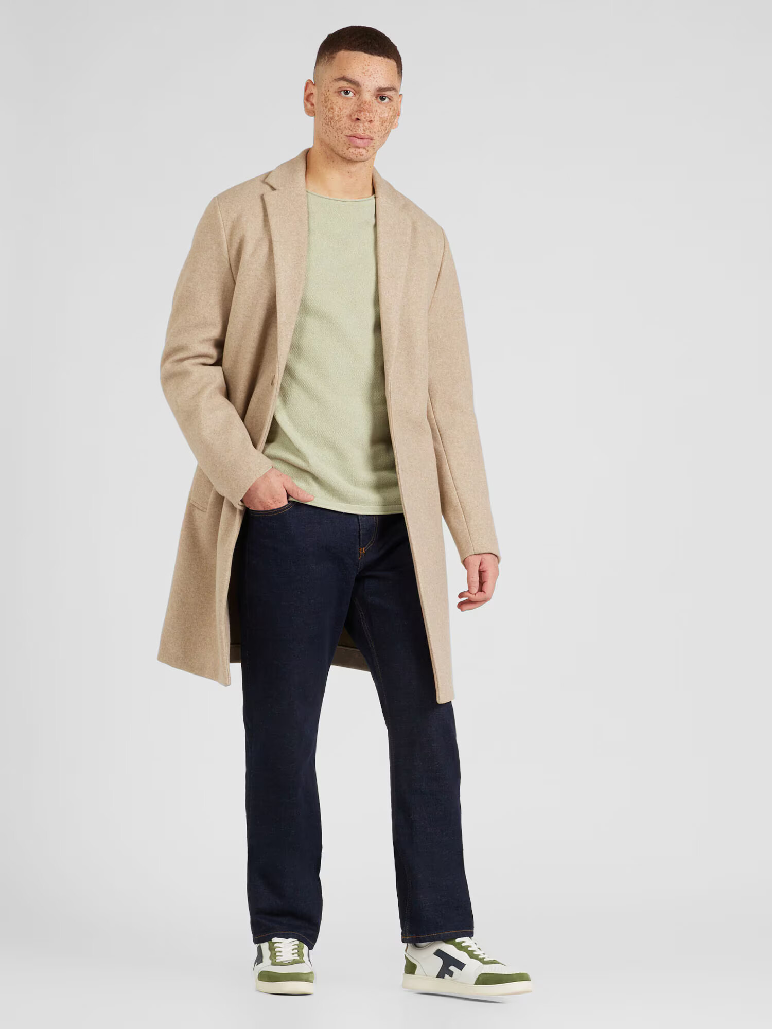 JACK & JONES Pulover 'Hill' verde pastel - Pled.ro