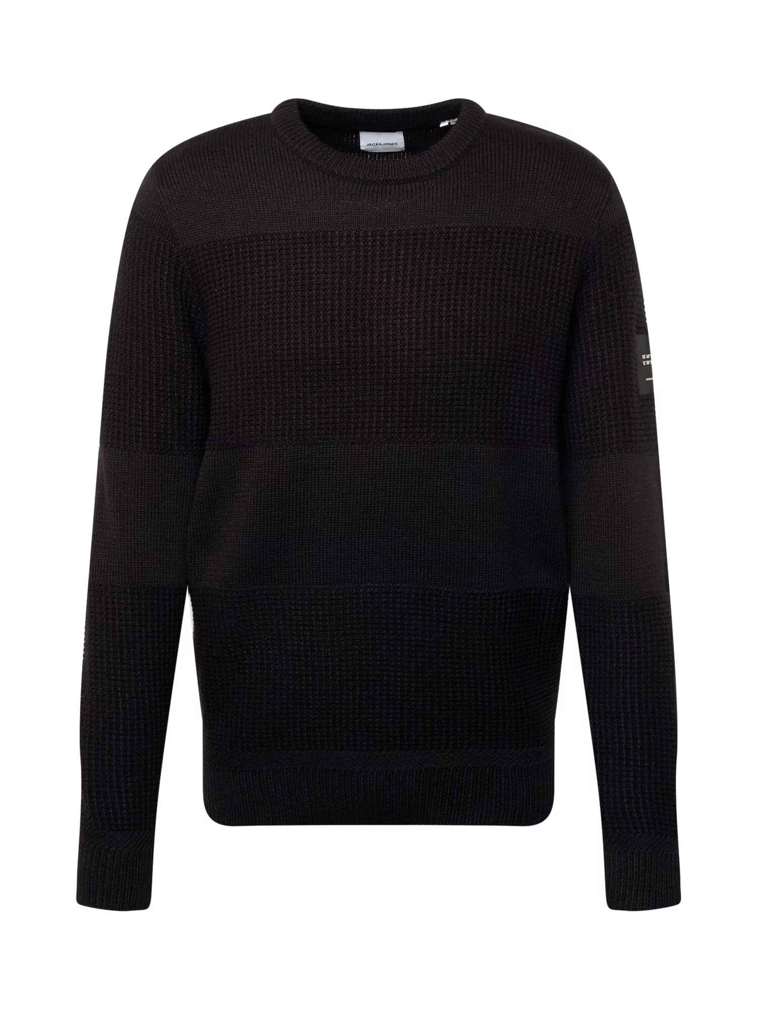 JACK & JONES Pulover 'JAMES' negru / alb - Pled.ro