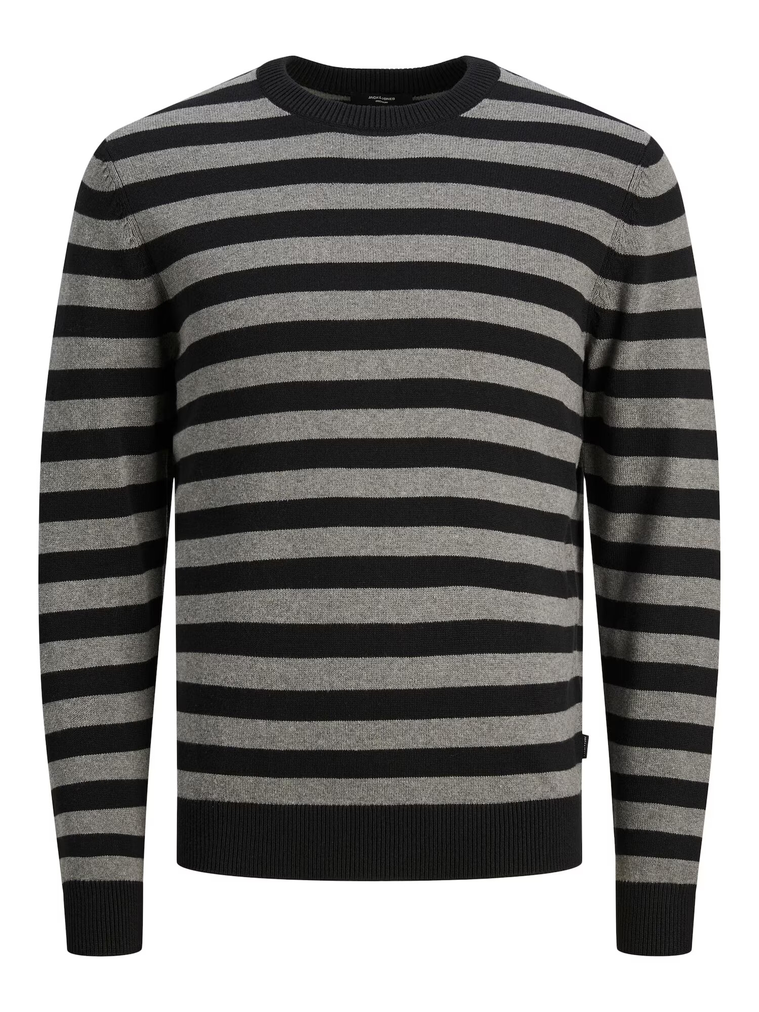 JACK & JONES Pulover 'JAMIE' gri / negru - Pled.ro