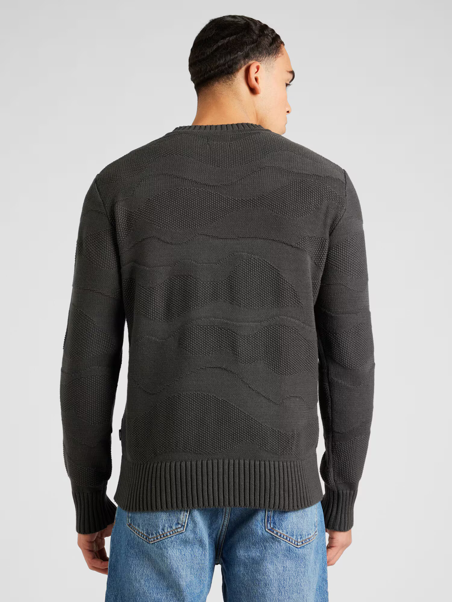 JACK & JONES Pulover 'JOSH' gri închis / negru - Pled.ro