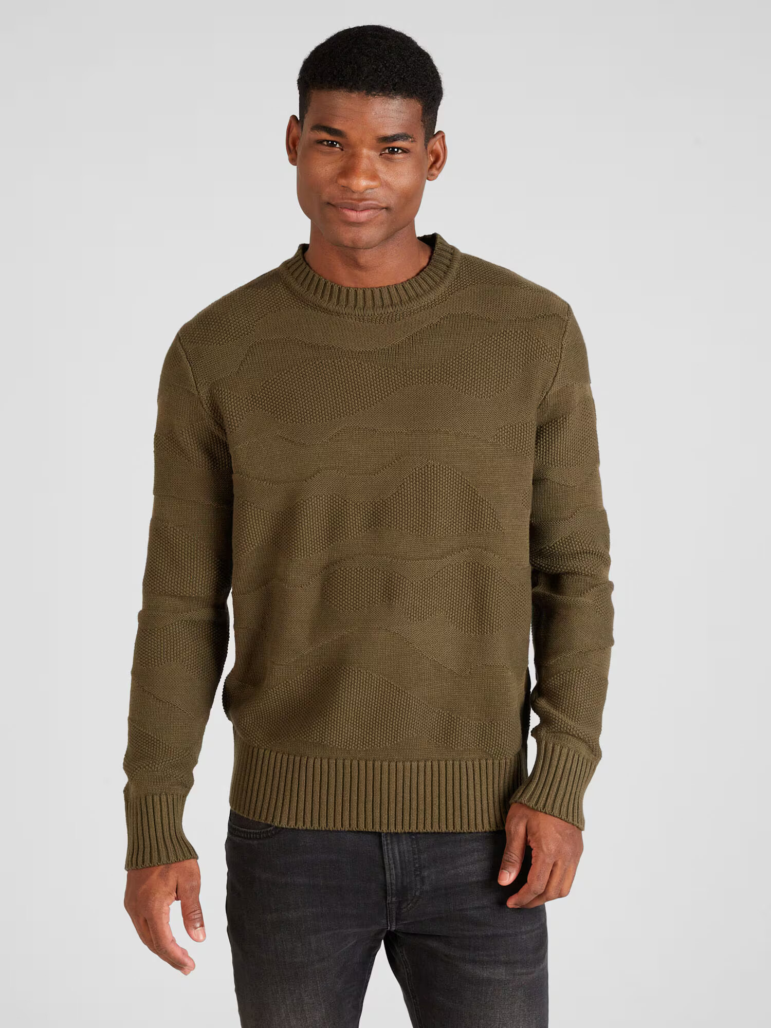 JACK & JONES Pulover 'JOSH' oliv / verde închis - Pled.ro