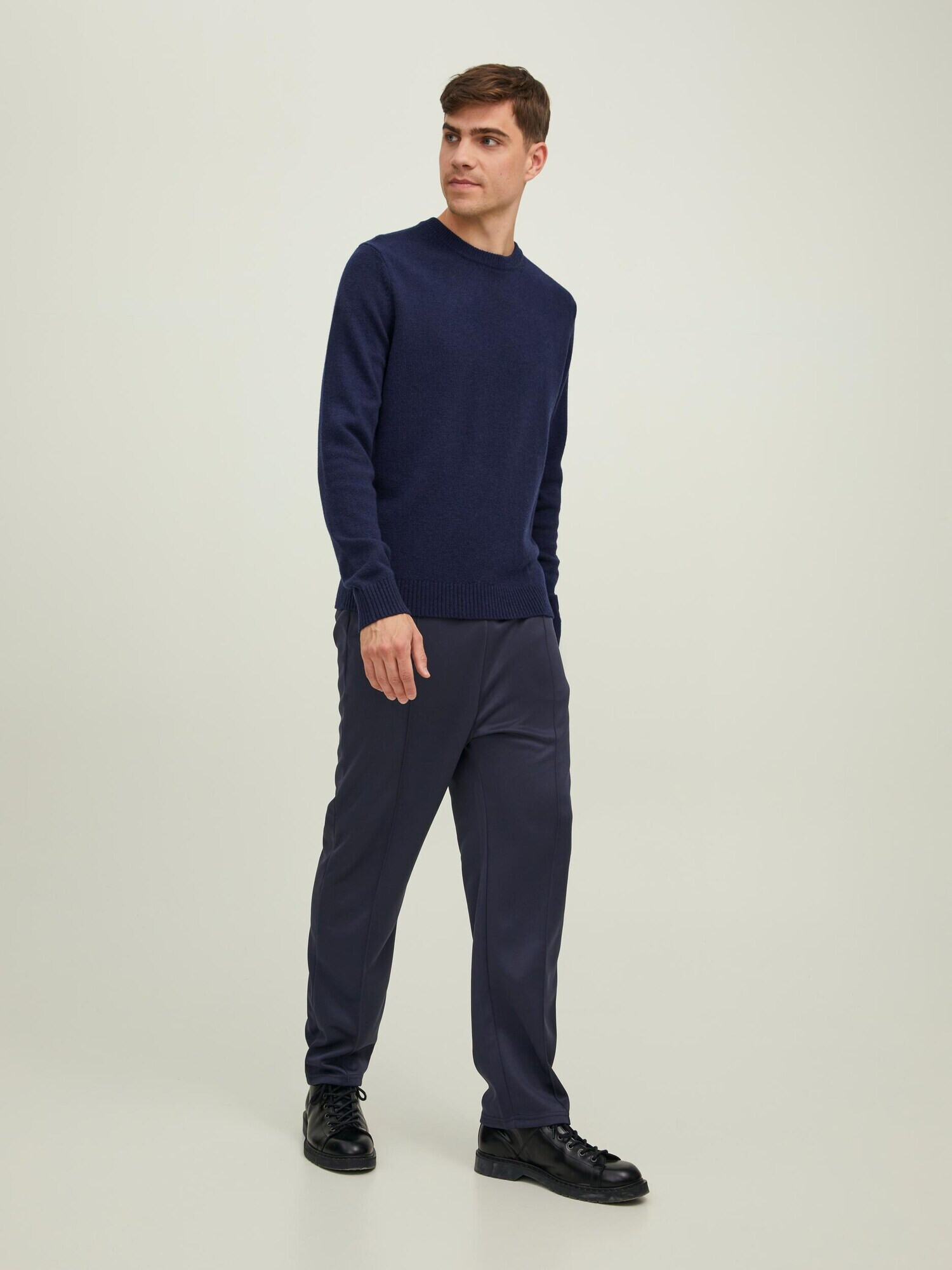 JACK & JONES Pulover 'Lambswool' albastru marin - Pled.ro