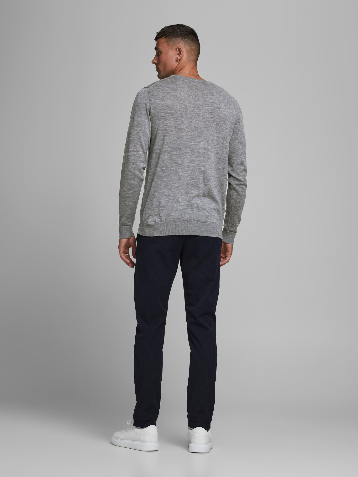 JACK & JONES Pulover 'Mark' gri deschis - Pled.ro