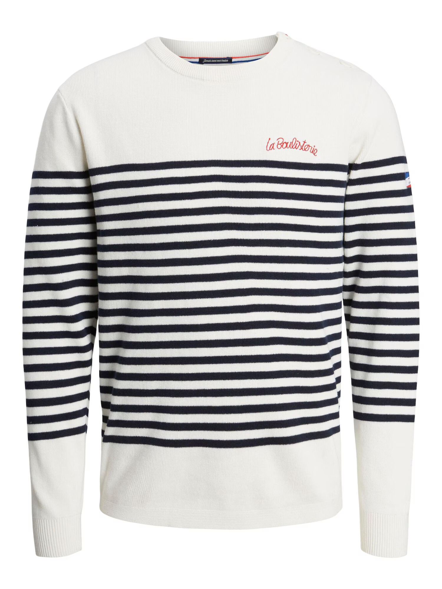 JACK & JONES Pulover 'MARTIN' alb / alb murdar - Pled.ro