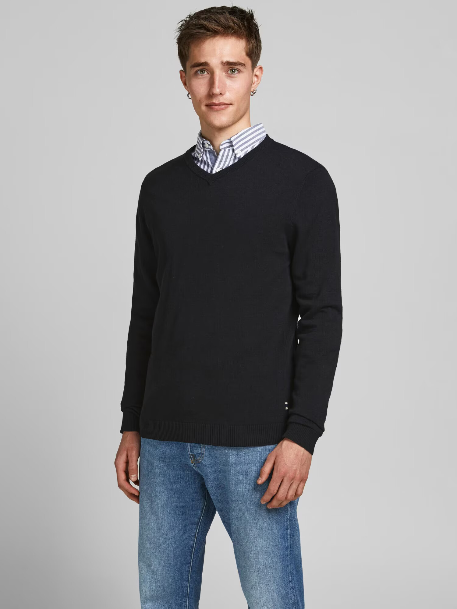 JACK & JONES Pulover negru - Pled.ro