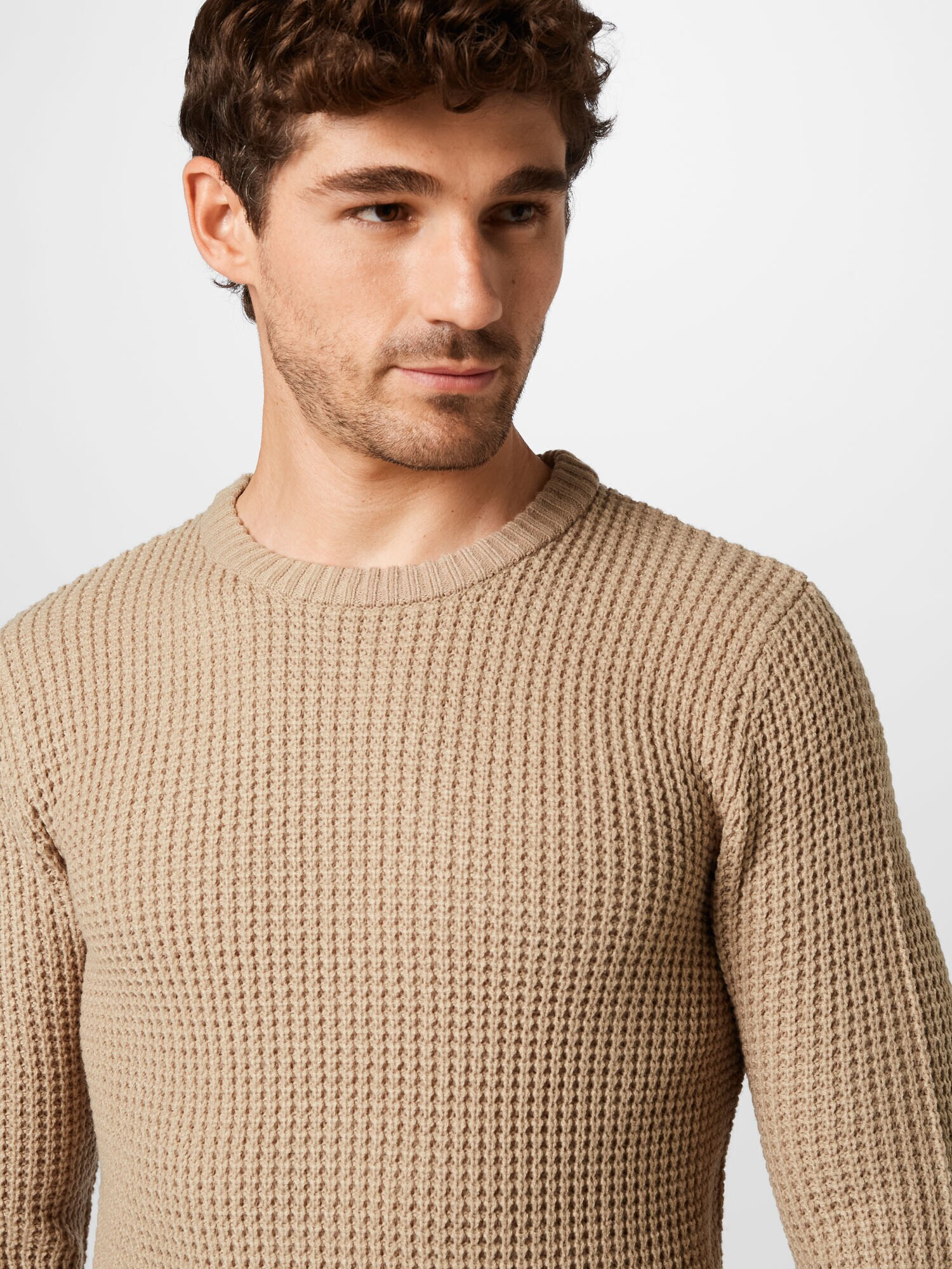 JACK & JONES Pulover 'NICK' nisipiu - Pled.ro