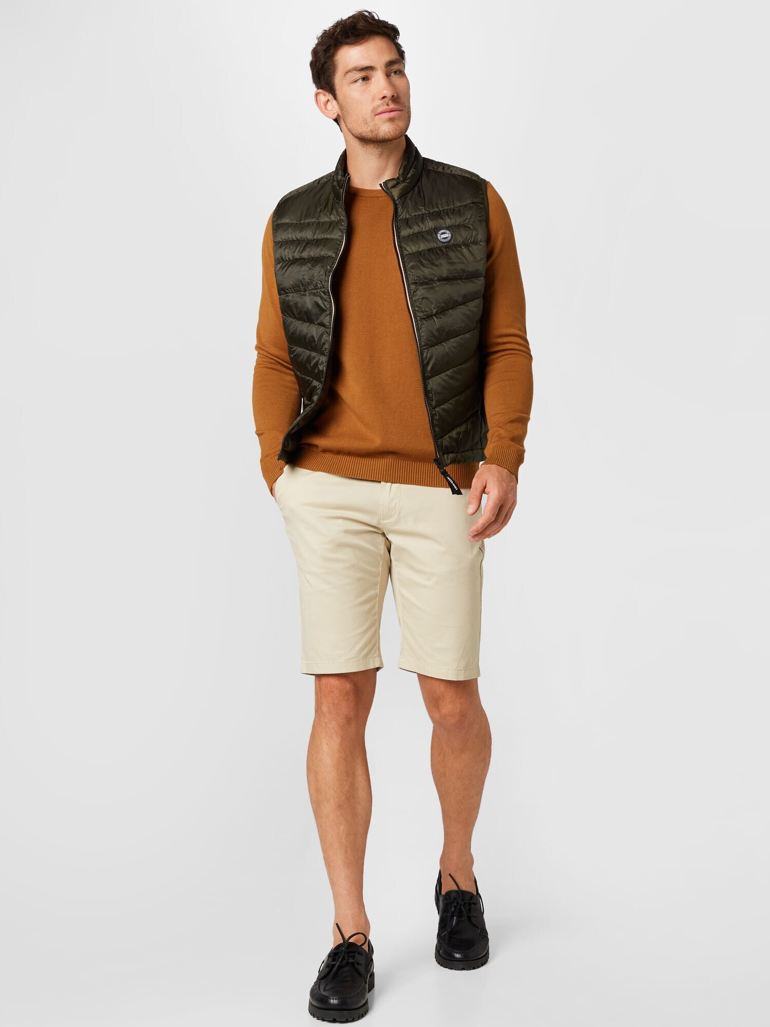 JACK & JONES Pulover ocru - Pled.ro