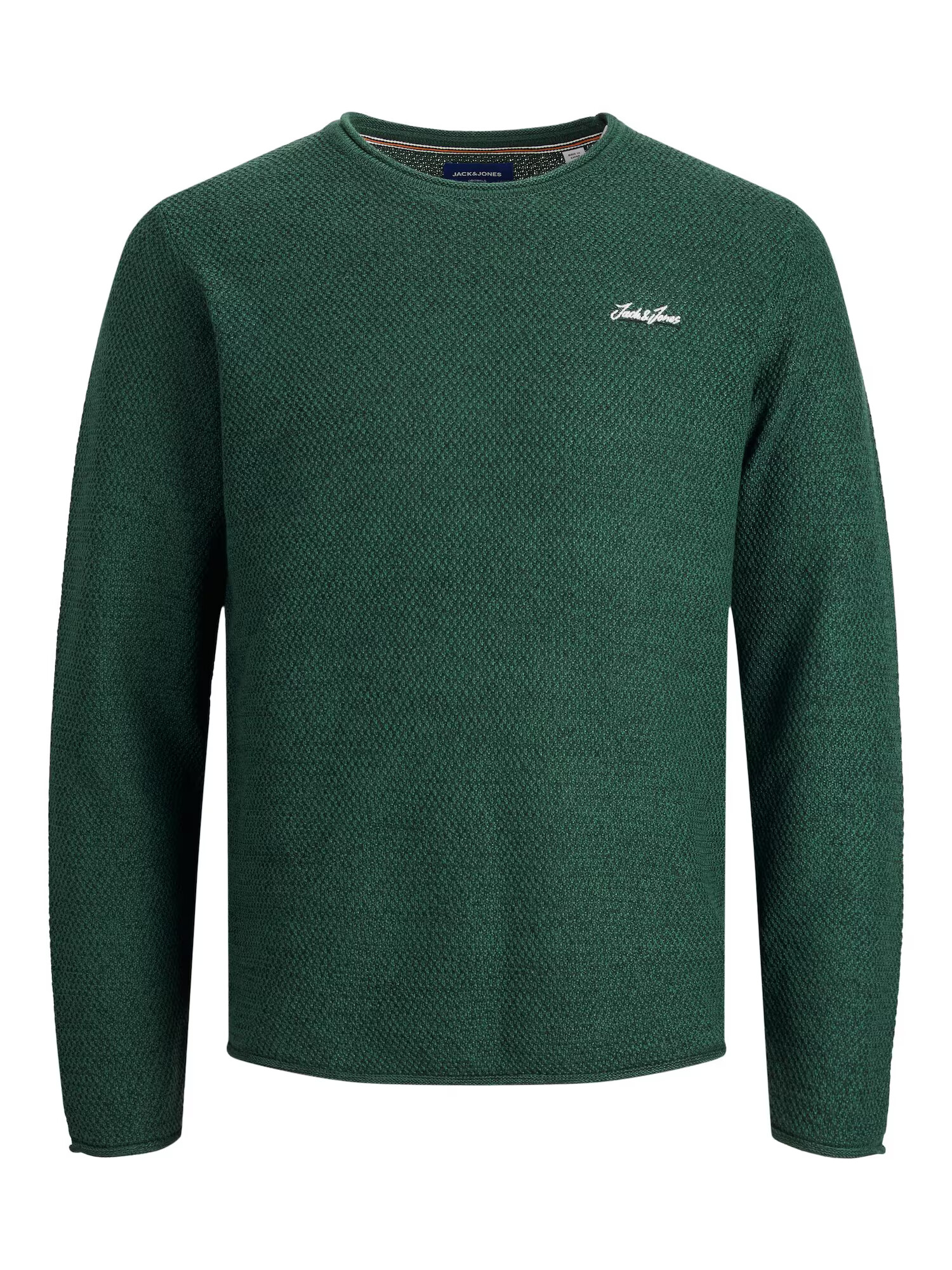 JACK & JONES Pulover 'Paul Tons' verde închis / alb - Pled.ro