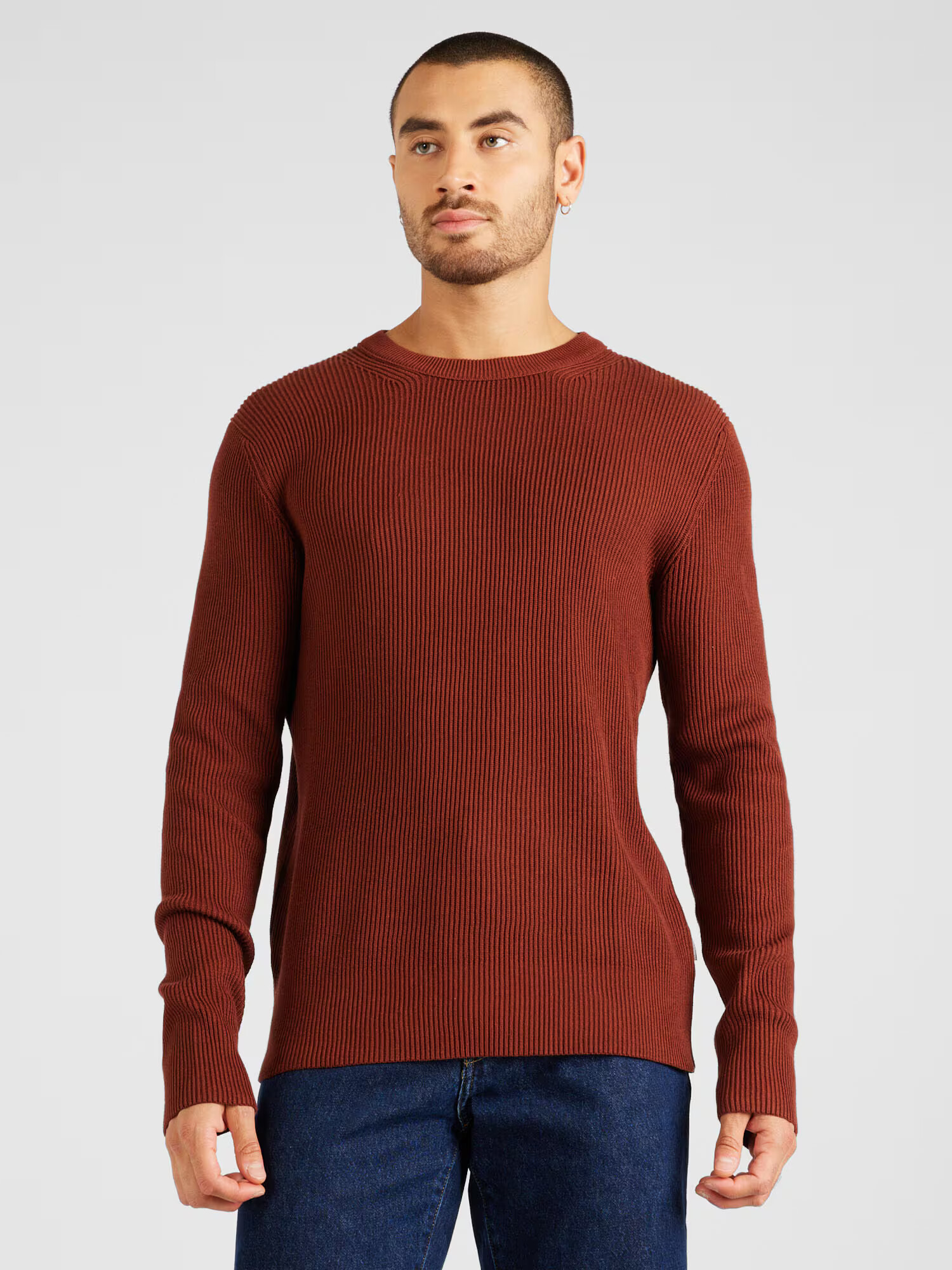 JACK & JONES Pulover 'PERFECT' maro ruginiu - Pled.ro