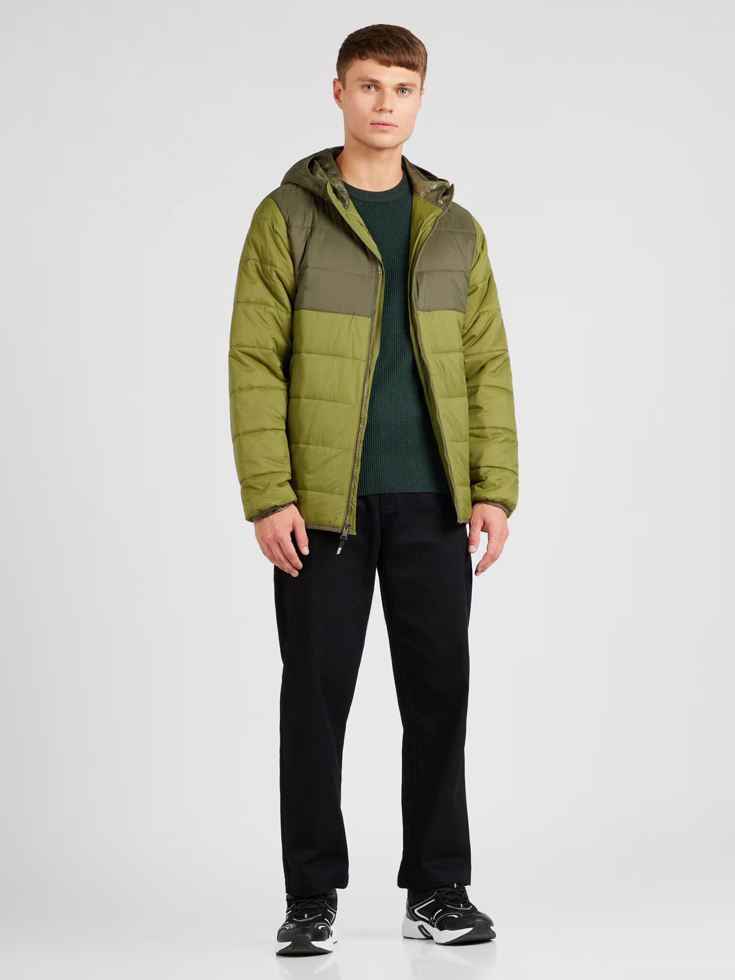 JACK & JONES Pulover 'PERFECT' verde închis - Pled.ro