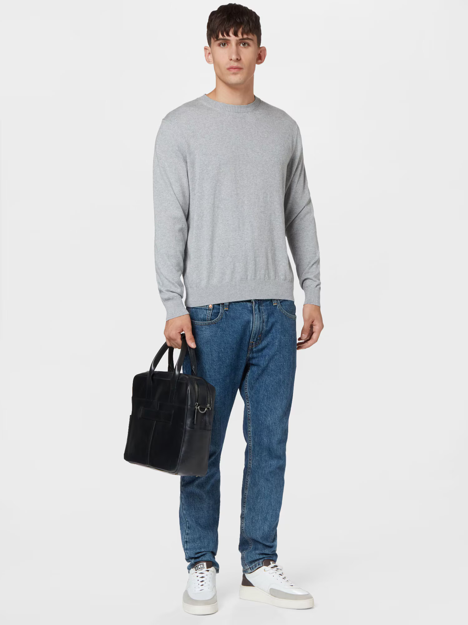 JACK & JONES Pulover 'RAY' gri deschis - Pled.ro