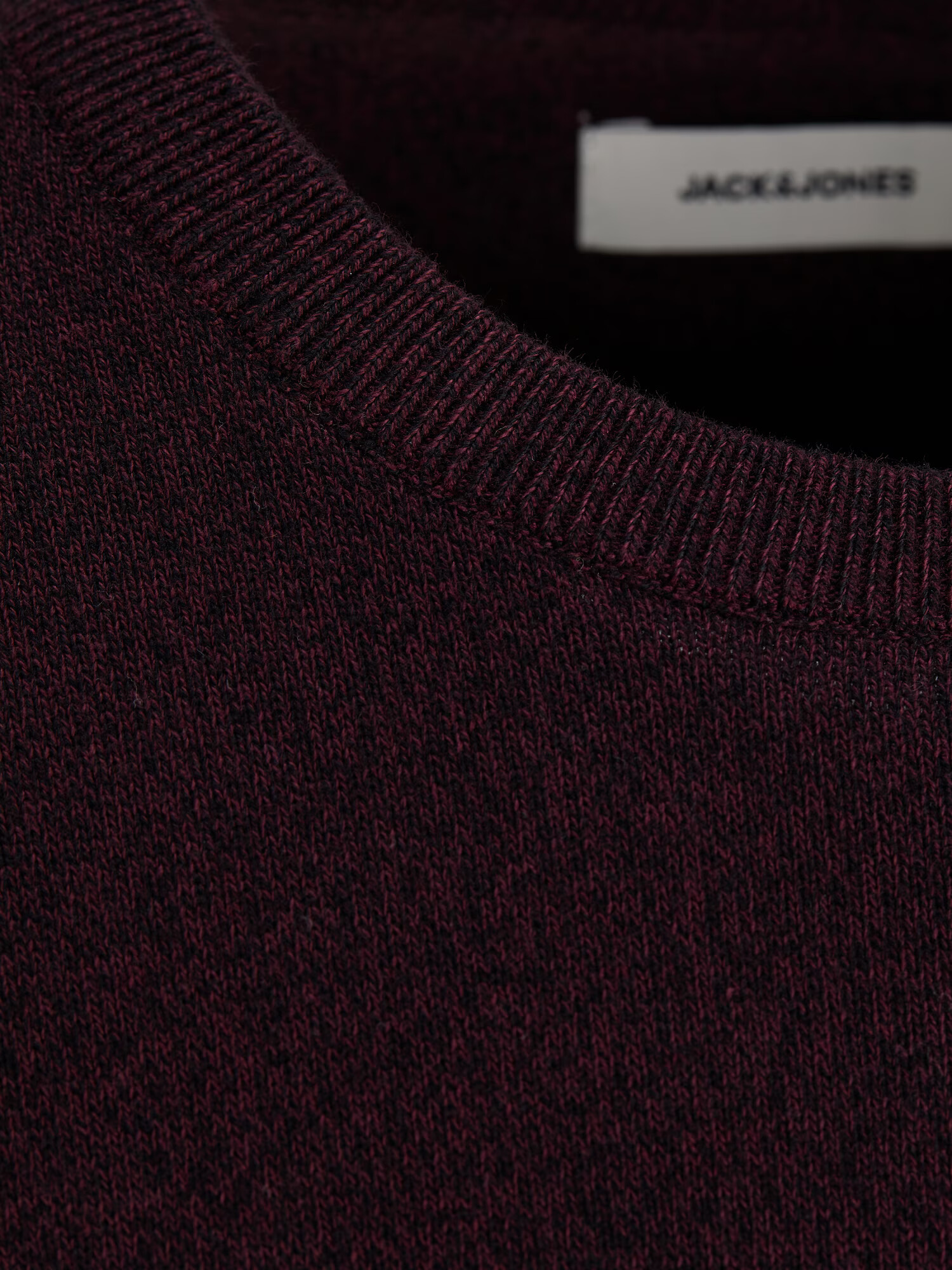 JACK & JONES Pulover roșu burgundy / negru - Pled.ro